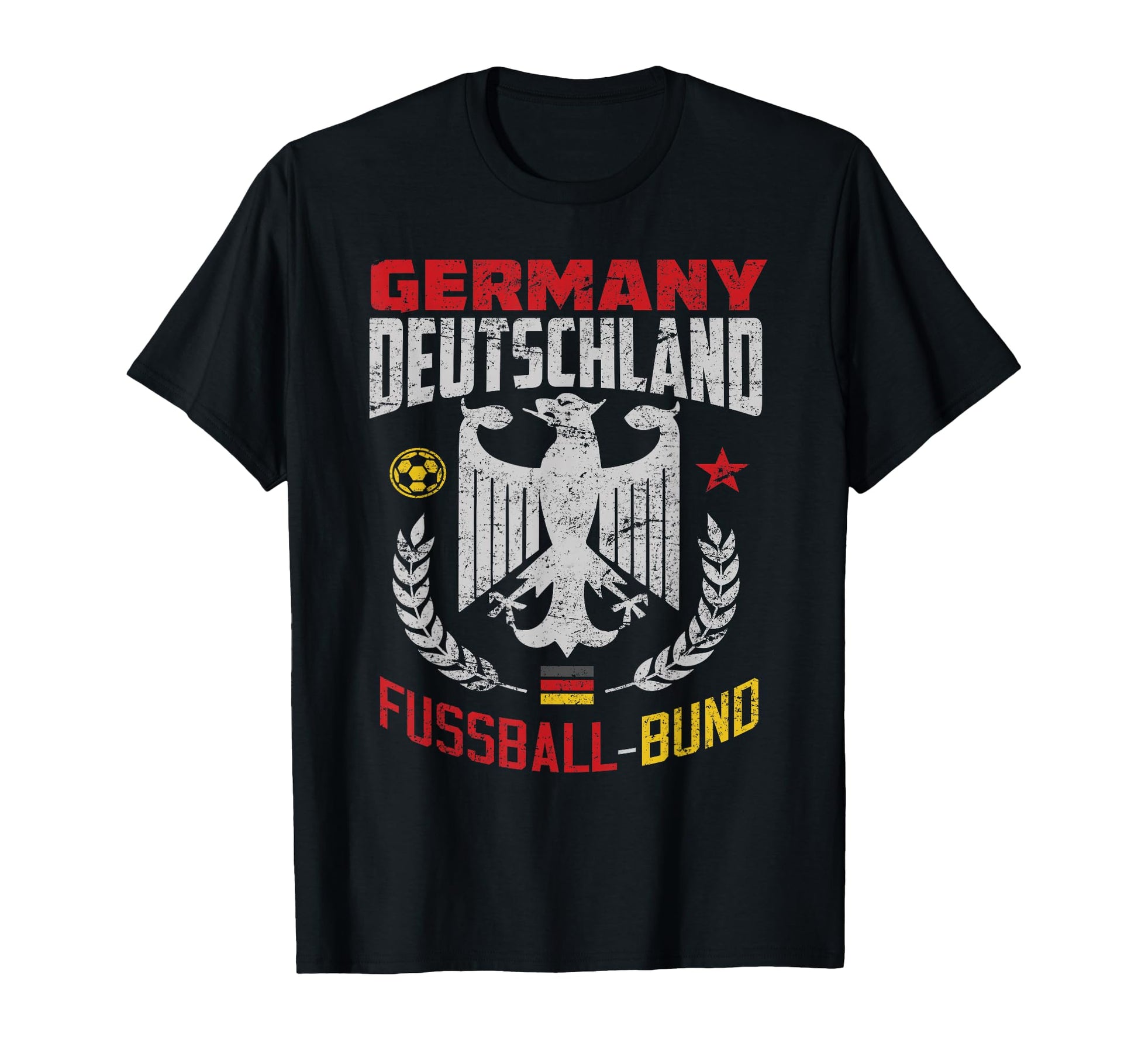 German Football Flag Germany T-Shirt - Fun Novelty Design for Adults - T-Shirt, Sweatshirt, Hoodie