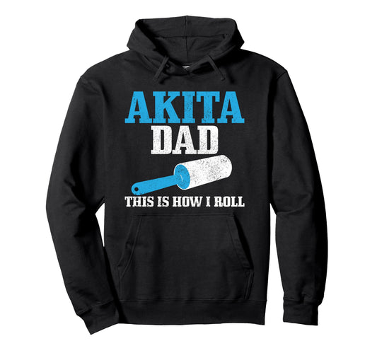 Akita Dad Dog Hair Funny Akita Inu Hoodie - Minimalist Print Unisex - T-Shirt, Sweatshirt, Hoodie