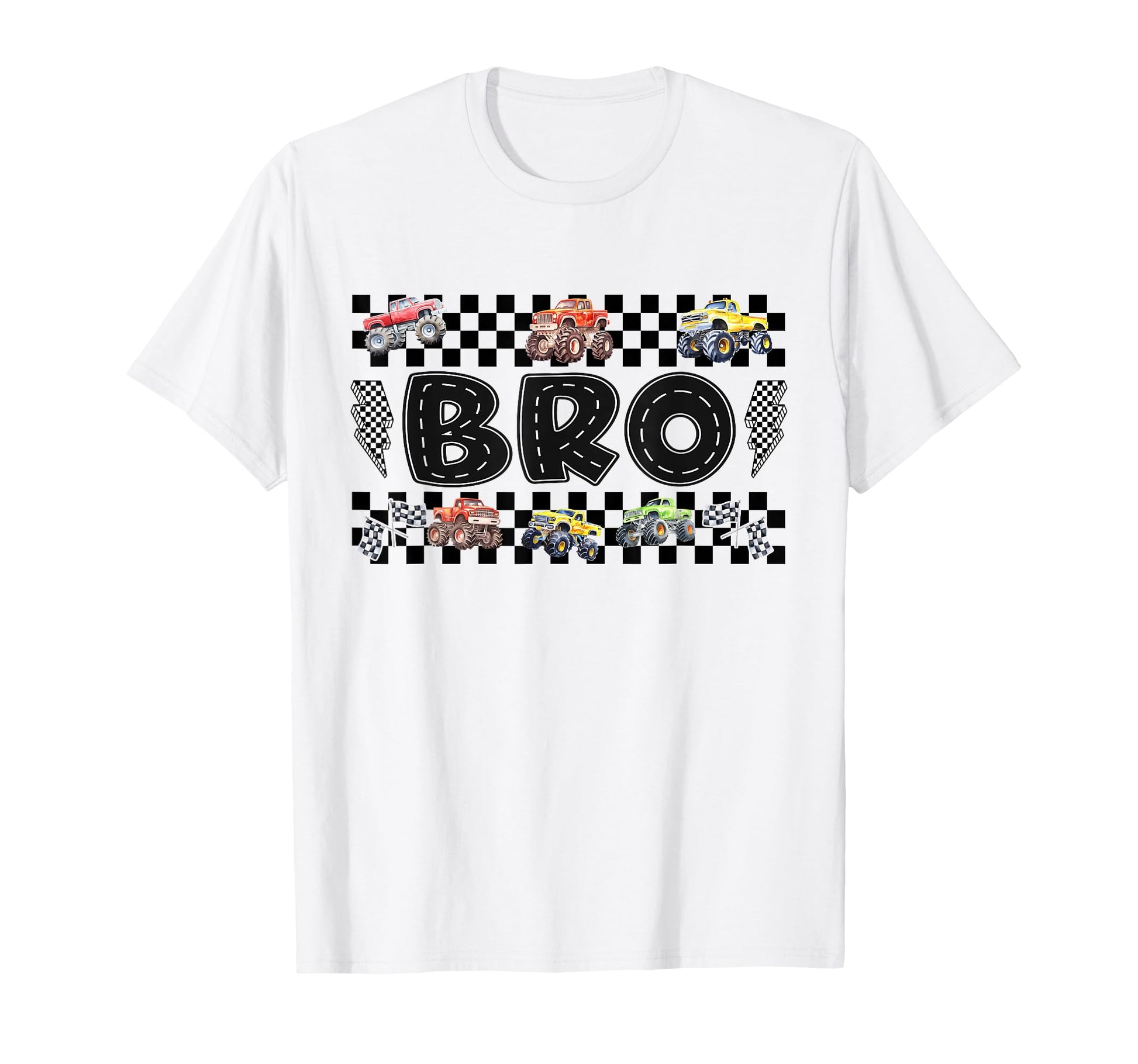 Bro Monster Truck Family Crew T-Shirt - Custom Art Print Men Women - T-Shirt, Sweatshirt, Hoodie