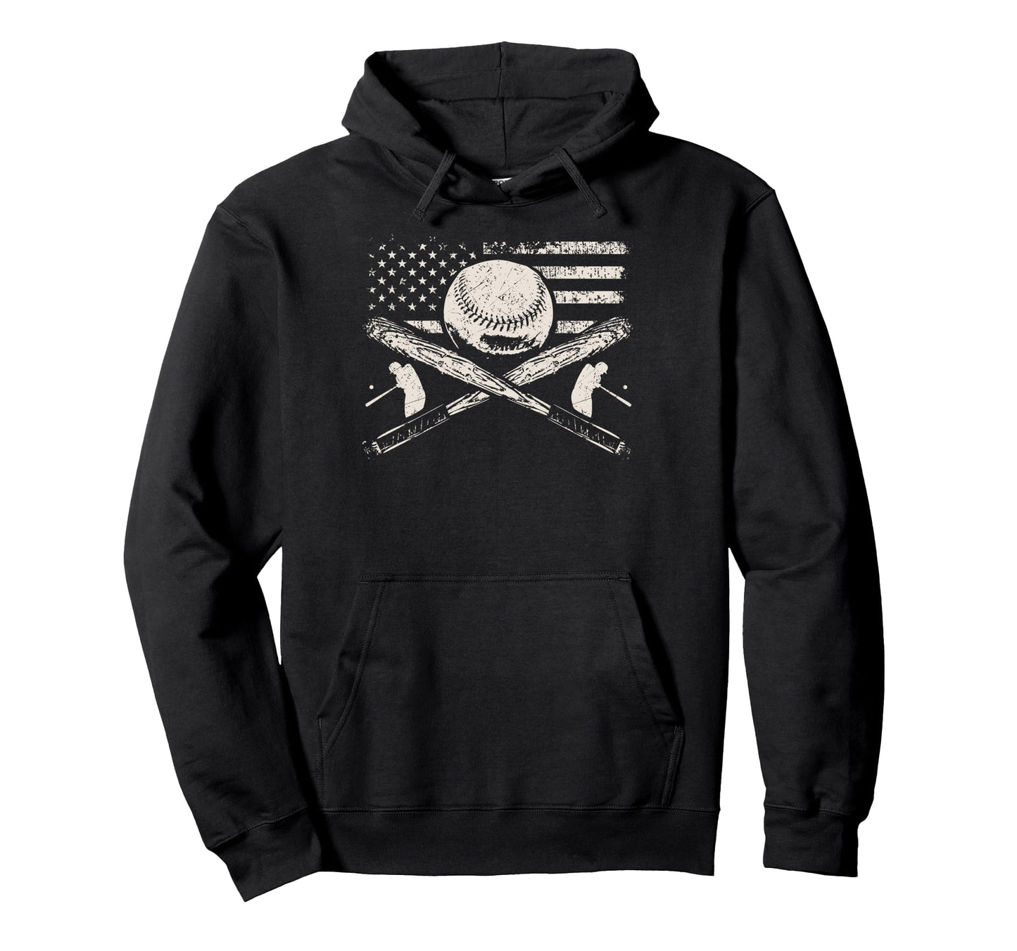 Patriotic American Flag Baseball Baseball Hoodie - Unique Graphic Men Women - T-Shirt, Sweatshirt, Hoodie