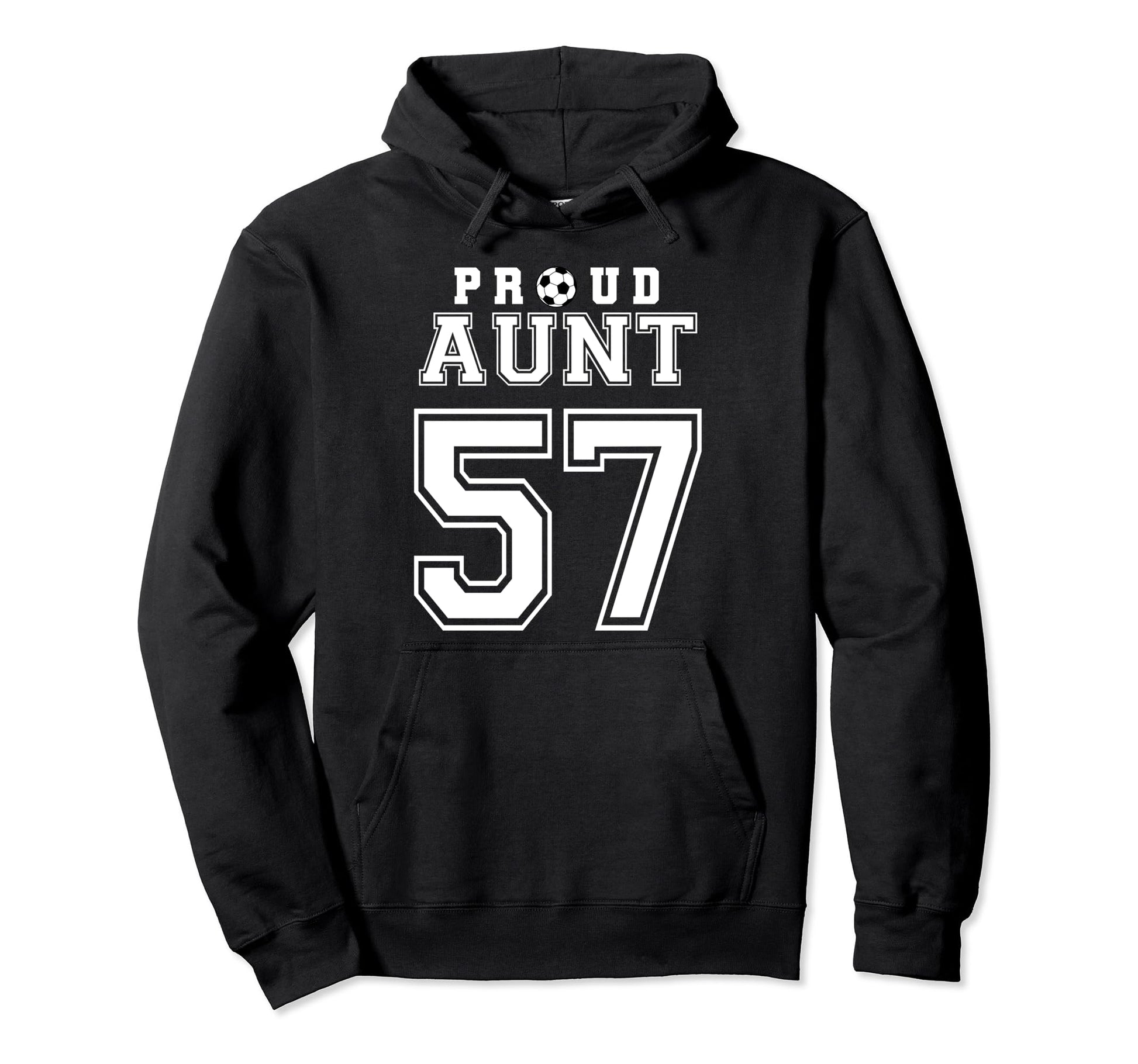 Number 57 Custom Proud Soccer Futbol Hoodie - Fun Novelty Design Men Women - T-Shirt, Sweatshirt, Hoodie