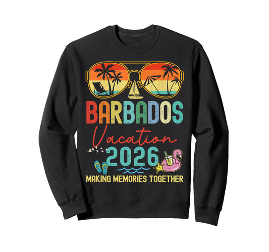 Barbados Vacation 2026 Memories Sweatshirt - Custom Art Print Unisex - T-Shirt, Sweatshirt, Hoodie