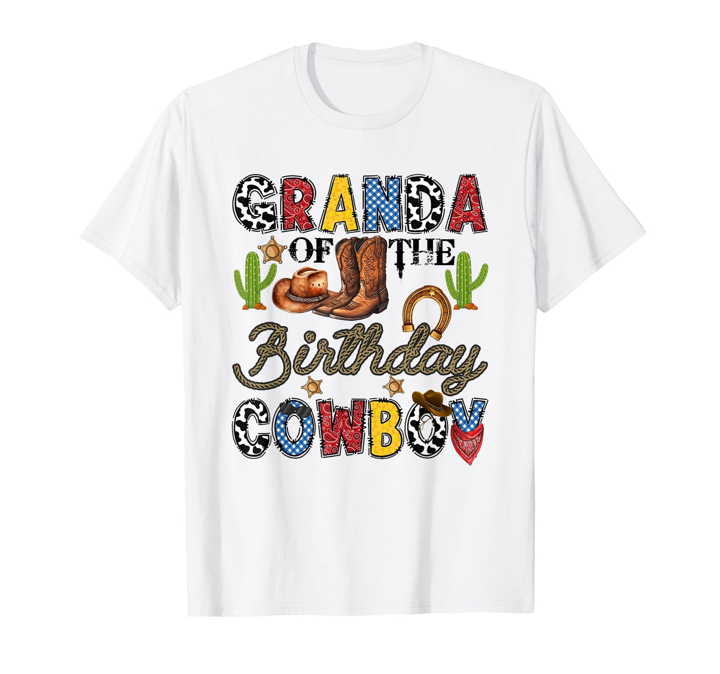 Granda Birthday Cowboy Western Birthday T-Shirt - Trendy Graphic for Adults - T-Shirt, Sweatshirt, Hoodie