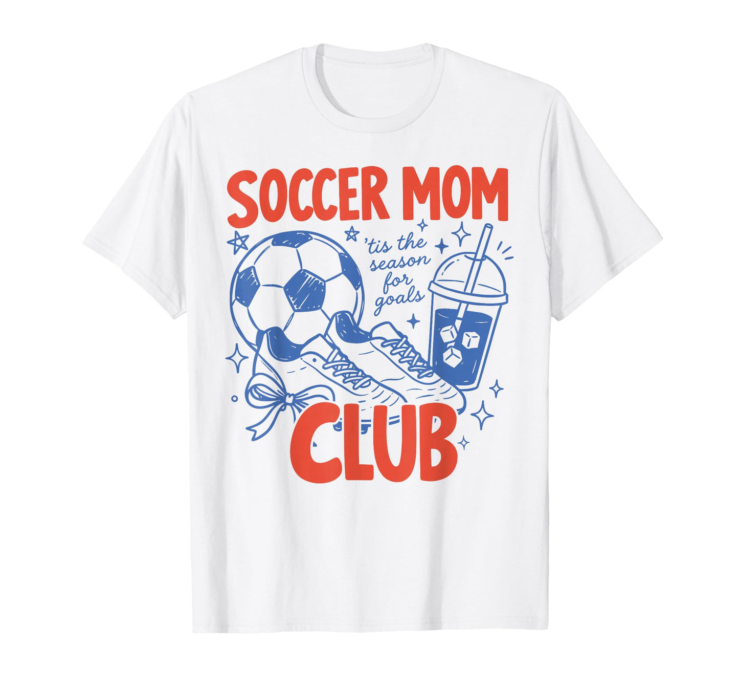 Sport Mom Coquette Bow Iced Coffee T-Shirt - Minimalist Print for Adults - T-Shirt, Sweatshirt, Hoodie