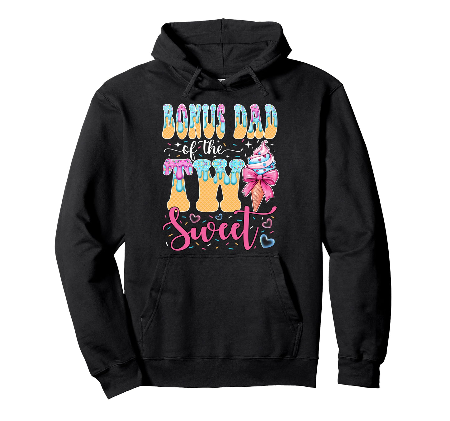 Bonus Dad Two Sweet 2Nd Birthday Ice Hoodie - Streetwear Style for Adults - T-Shirt, Sweatshirt, Hoodie