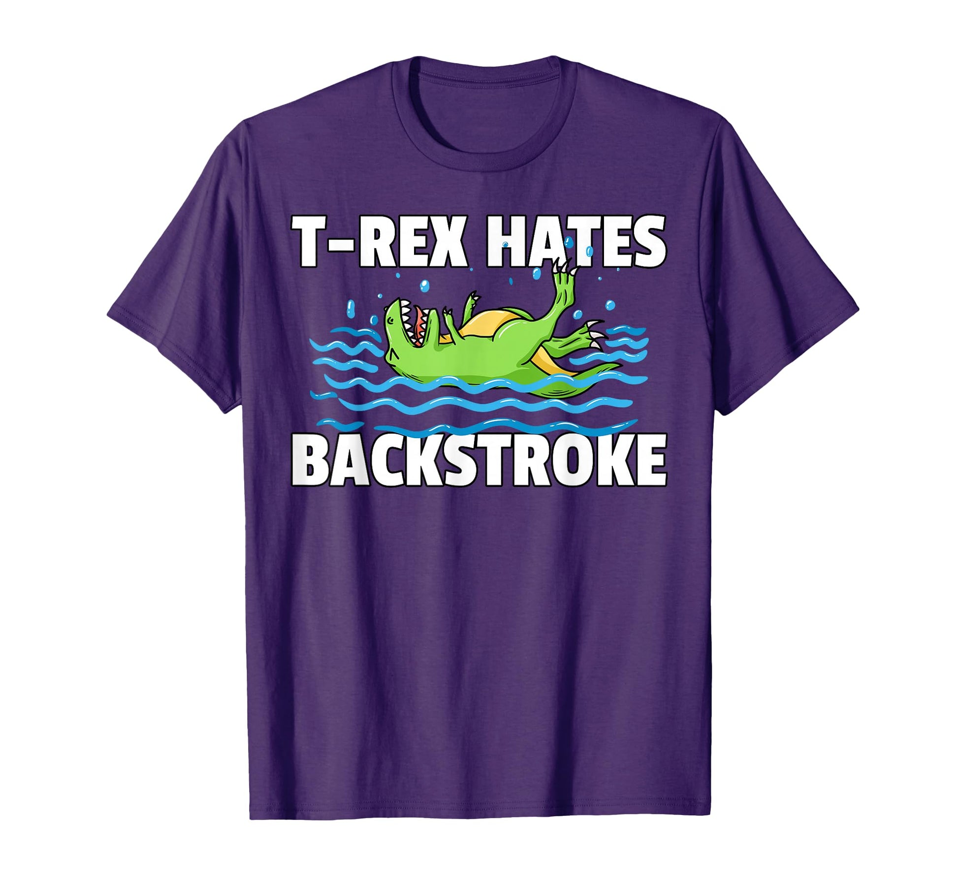 T Rex Hates Backstroke Swimmer T-Shirt - Unique Graphic for Adults - T-Shirt, Sweatshirt, Hoodie
