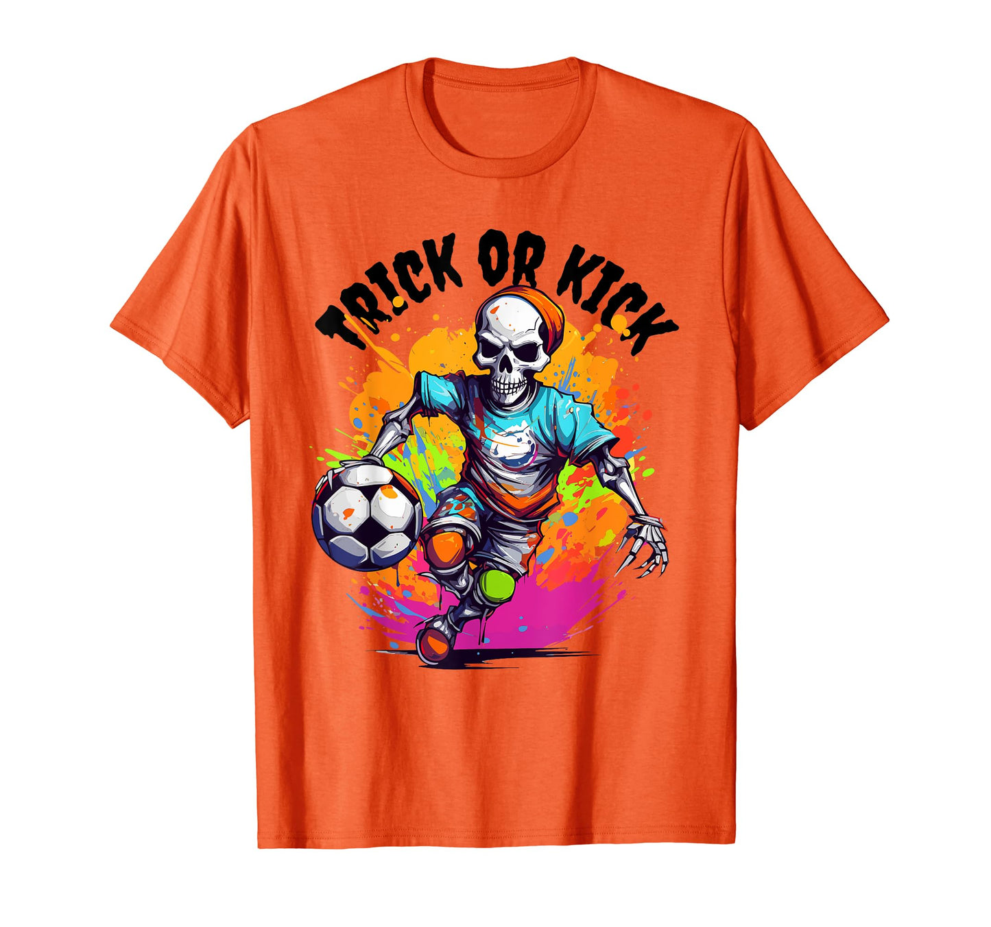Soccer Halloween Trick Or Kick T-Shirt - Streetwear Style for Adults - T-Shirt, Sweatshirt, Hoodie
