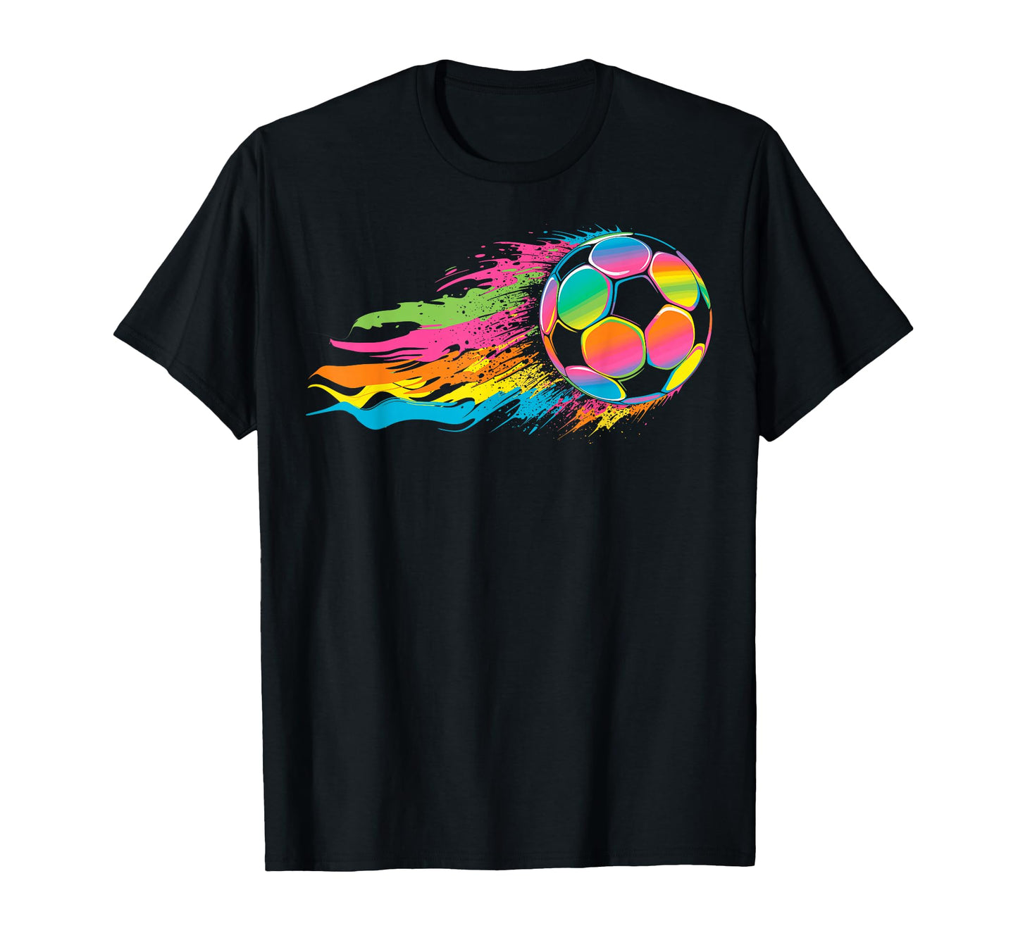 Colorful Splash Art Soccer Football T-Shirt - Custom Art Print for Adults - T-Shirt, Sweatshirt, Hoodie