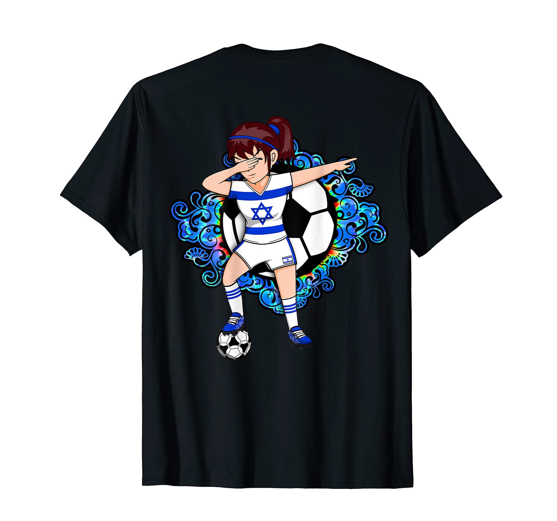 Dabbing Soccer Israel Fan Jersey T-Shirt - Custom Art Print Men Women - T-Shirt, Sweatshirt, Hoodie