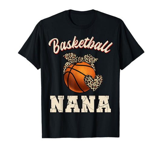 Basketball Nana Bandana Leopard T-Shirt - Casual Everyday Wear Men Women - T-Shirt, Sweatshirt, Hoodie