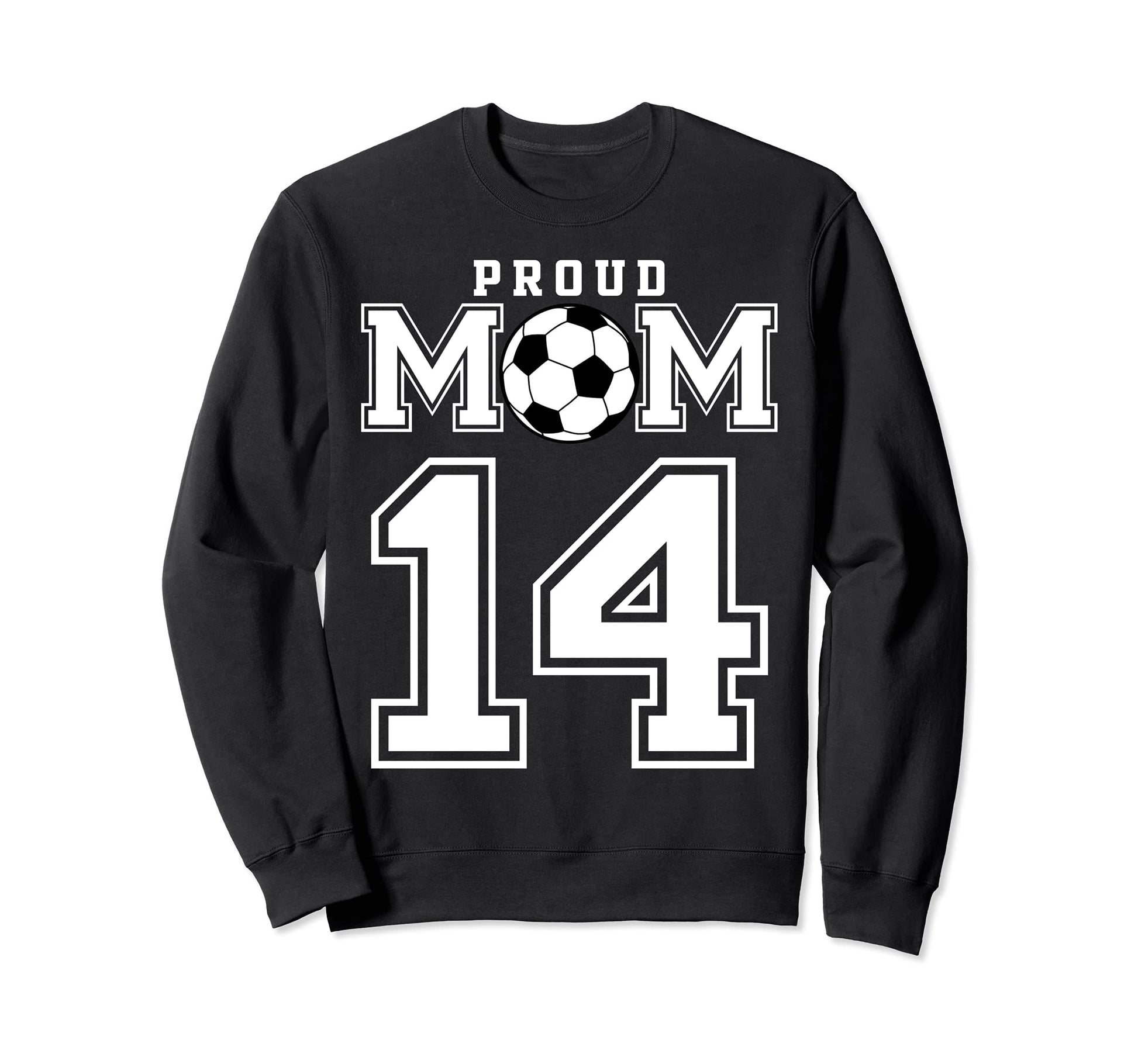Number 14 Custom Proud Soccer Futbol Sweatshirt - Unique Graphic Men Women - T-Shirt, Sweatshirt, Hoodie