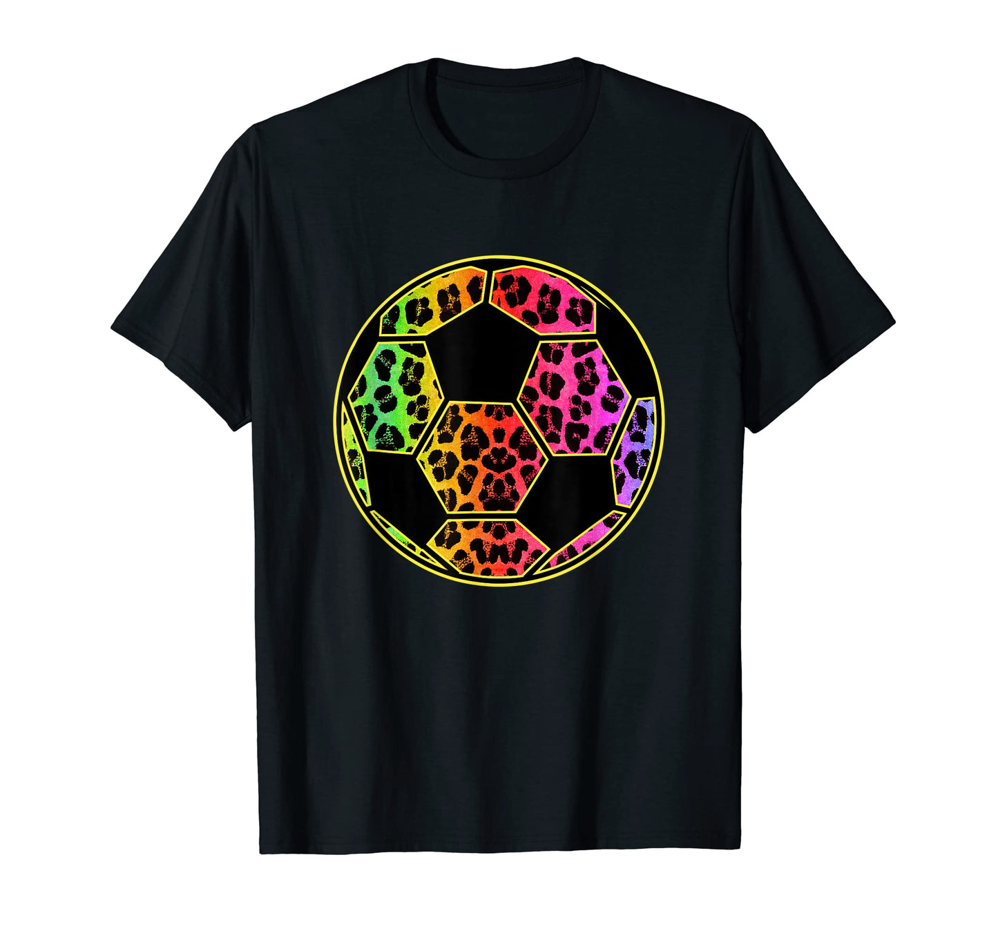 Soccer Ball Leopard Soccer Player Teen T-Shirt - Fun Novelty Design Unisex - T-Shirt, Sweatshirt, Hoodie