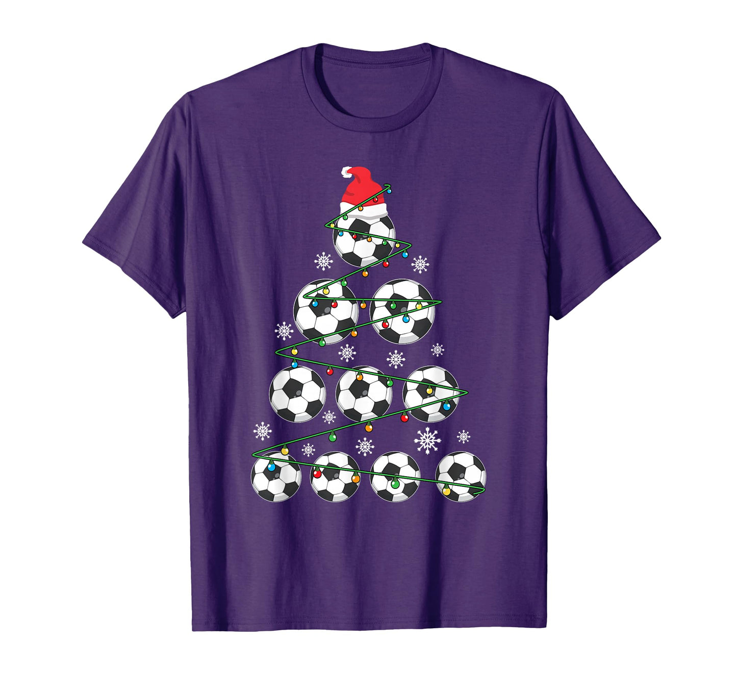 Soccer Tree Holiday Gift Sport Lover T-Shirt - Unique Graphic Unisex - T-Shirt, Sweatshirt, Hoodie