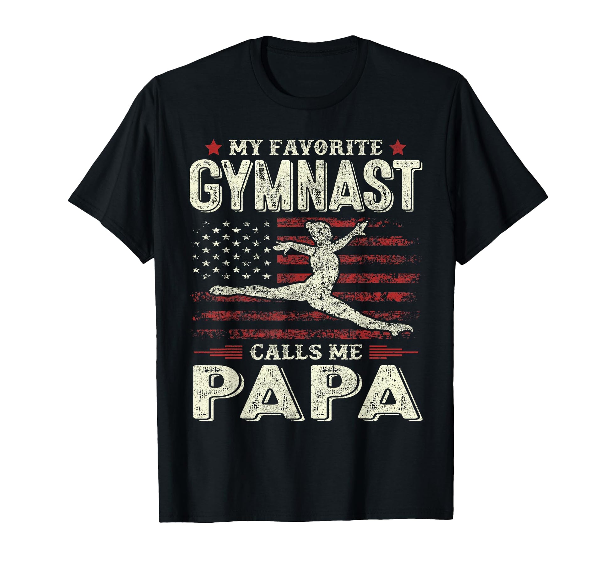 Favorite Gymnast Calls Me Papa Flag T-Shirt - Custom Art Print Men Women - T-Shirt, Sweatshirt, Hoodie