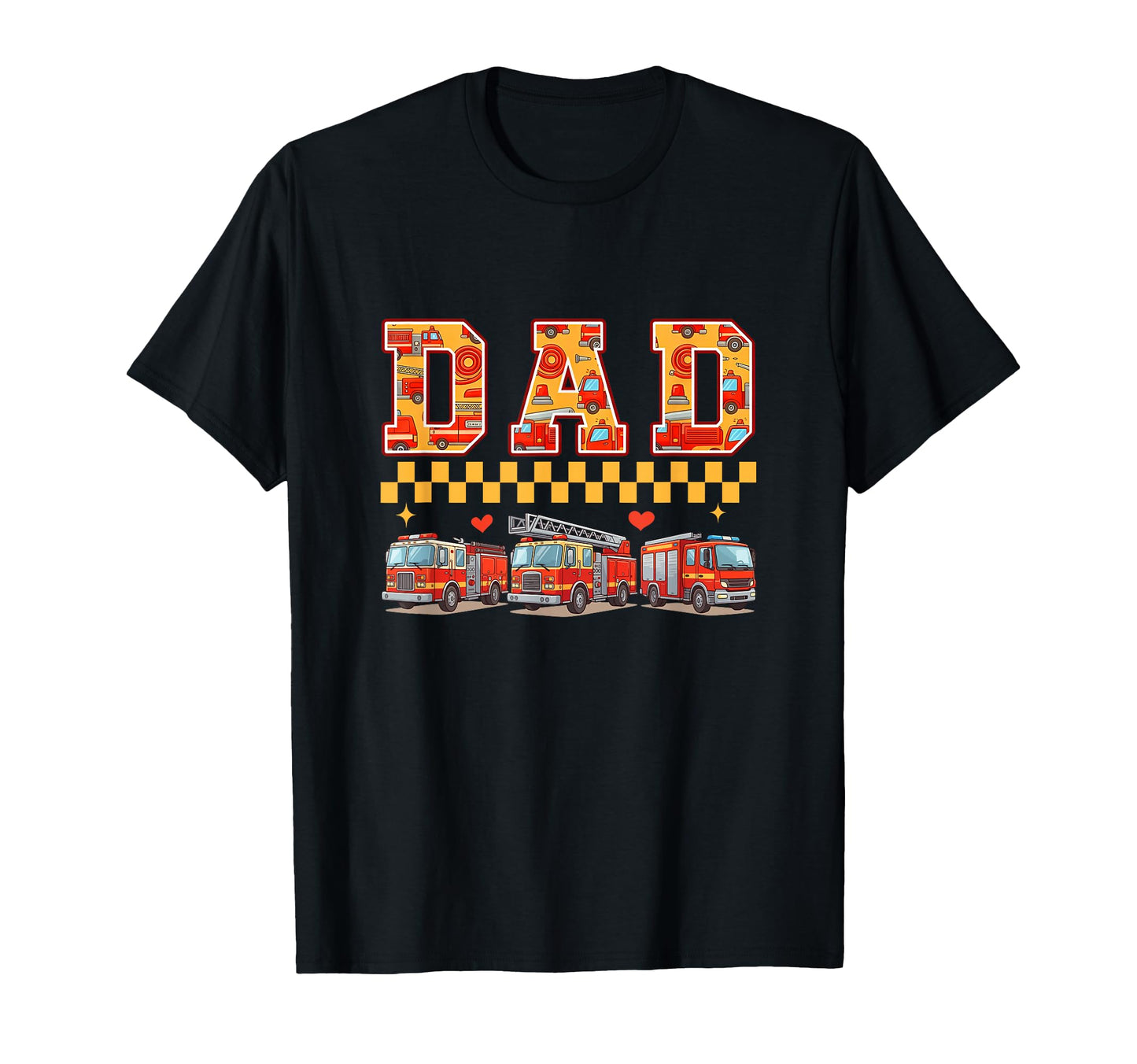 Dad Costume Firefighter Firetrucks Proud T-Shirt - Custom Art Print Unisex - T-Shirt, Sweatshirt, Hoodie
