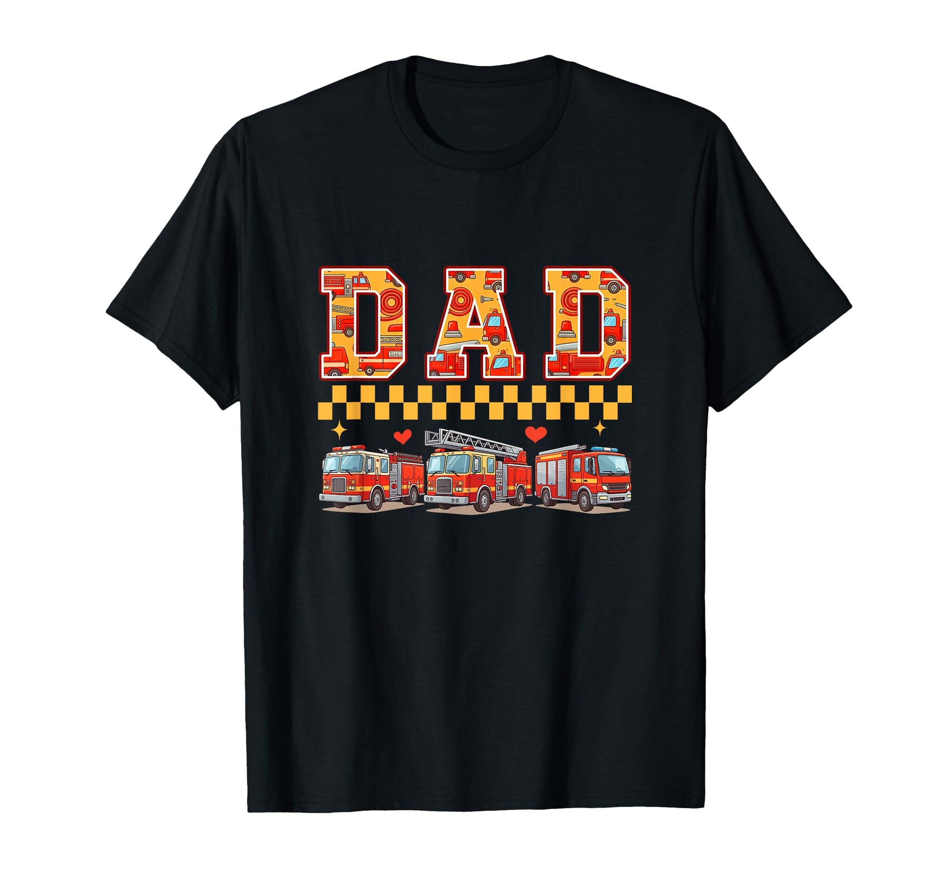 Dad Costume Firefighter Firetrucks Proud T-Shirt - Custom Art Print Unisex - T-Shirt, Sweatshirt, Hoodie