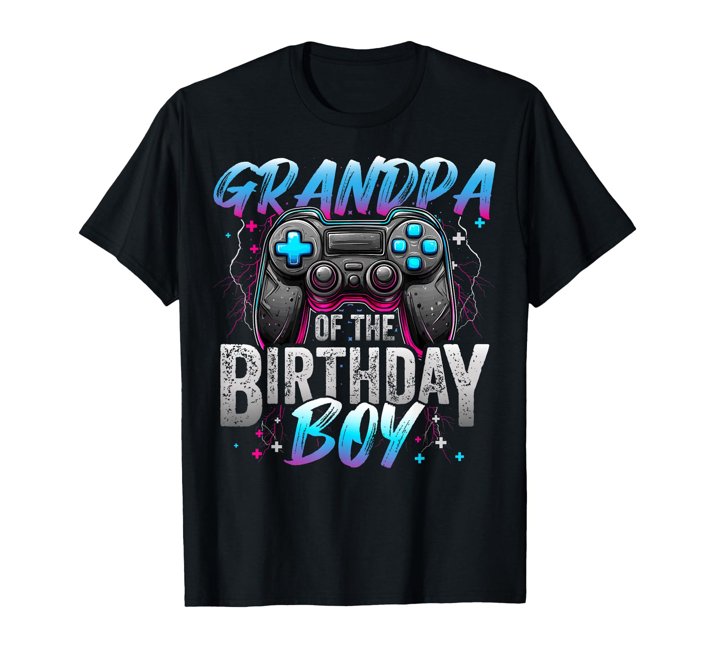 Grandpa Birthday Video Gamer Matching T-Shirt - Custom Art Print Unisex - T-Shirt, Sweatshirt, Hoodie