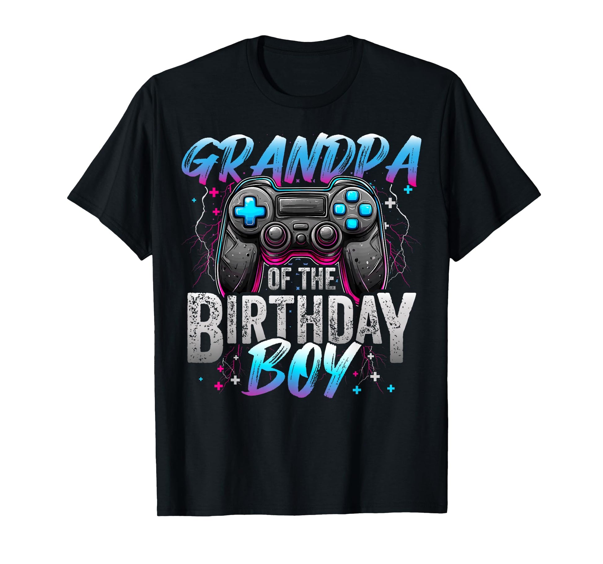 Grandpa Birthday Video Gamer Matching T-Shirt - Custom Art Print Unisex - T-Shirt, Sweatshirt, Hoodie