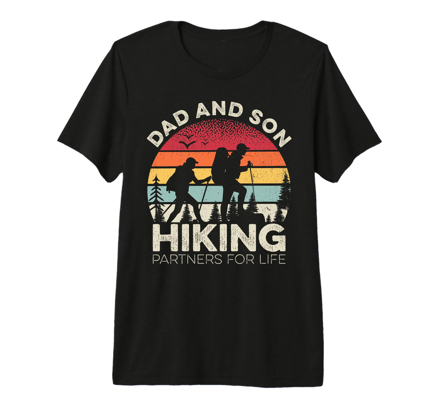 Dad And Son Hiking Partners Life T-Shirt - Minimalist Print for Adults - T-Shirt, Sweatshirt, Hoodie