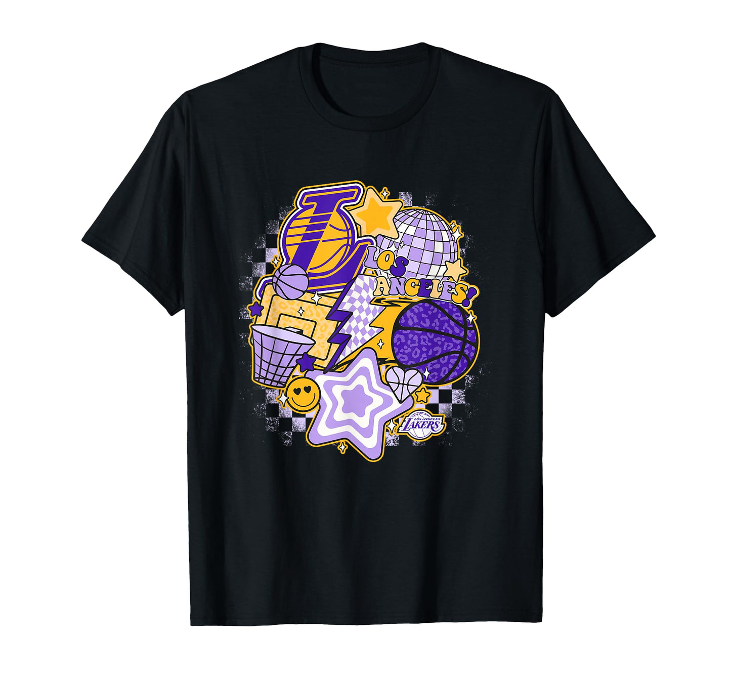 Nba Los Angeles Lakers Psychedelic T-Shirt - Minimalist Print for Adults - T-Shirt, Sweatshirt, Hoodie