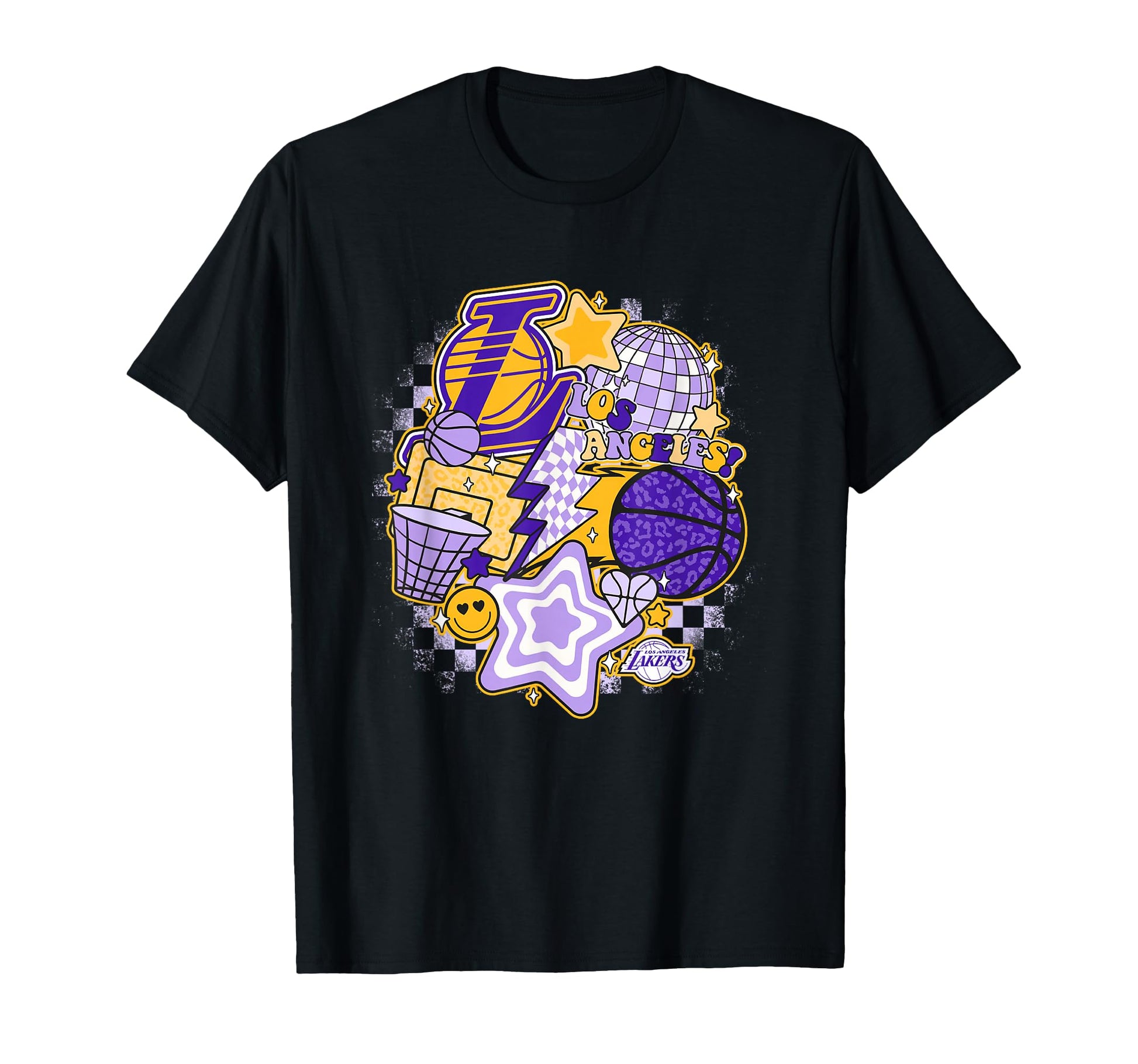 Nba Los Angeles Lakers Psychedelic T-Shirt - Minimalist Print for Adults - T-Shirt, Sweatshirt, Hoodie