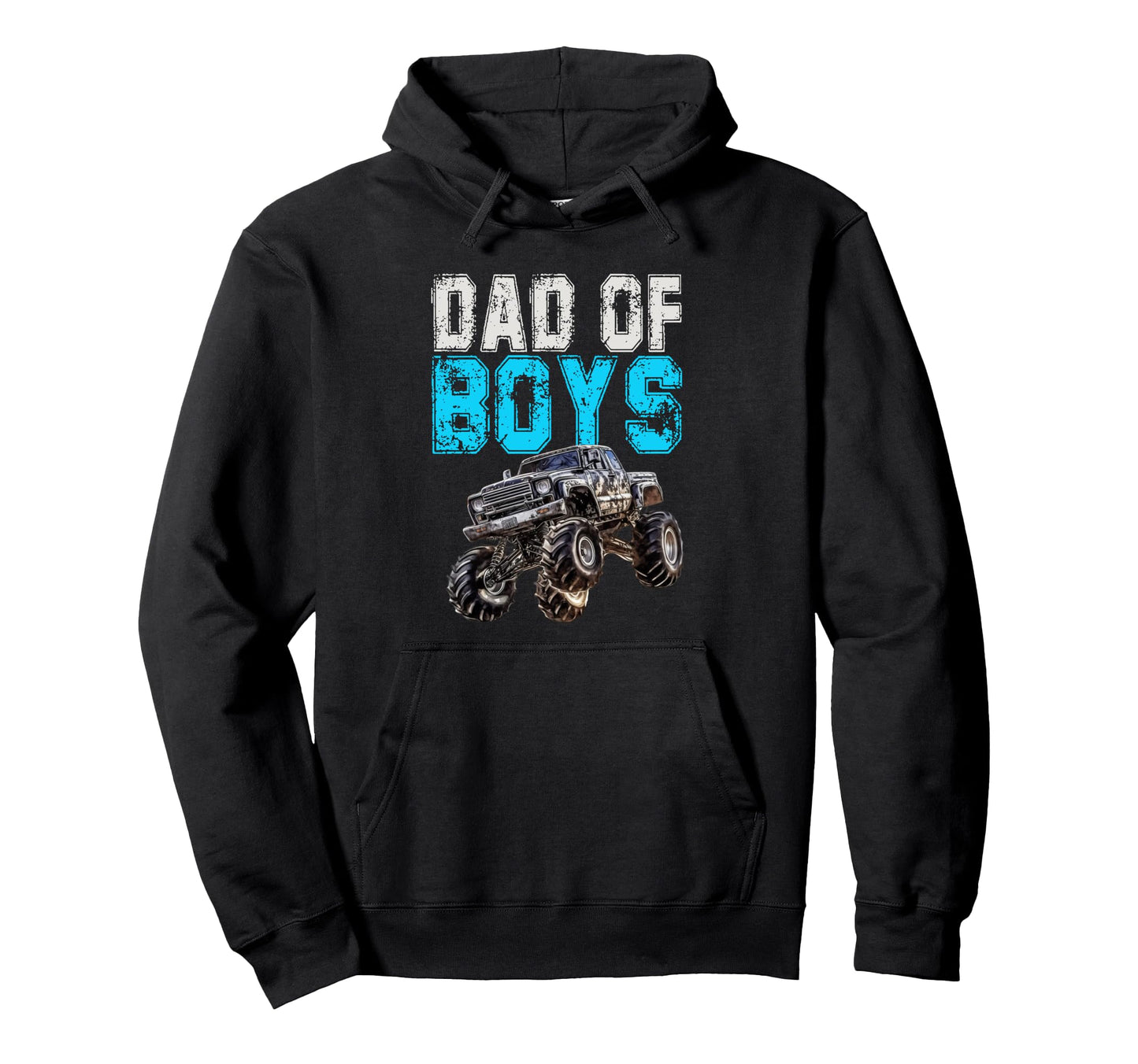 Monster Truck Dad Fathers Day Hoodie - Trendy Graphic for Adults - T-Shirt, Sweatshirt, Hoodie