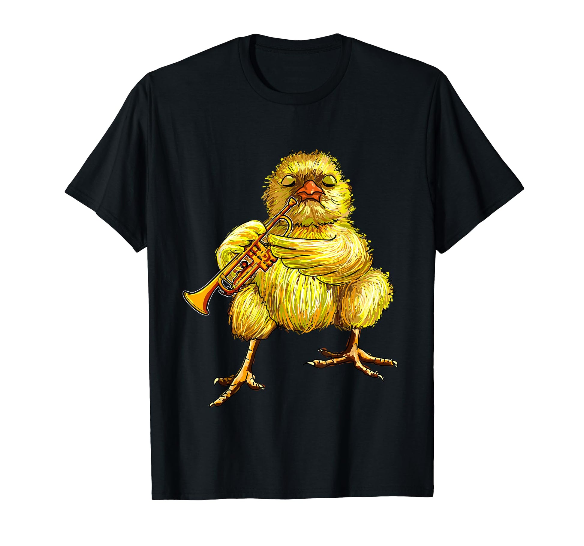 Chicken Playing Trumpet Trumpet T-Shirt - Graphic Print for Adults - T-Shirt, Sweatshirt, Hoodie