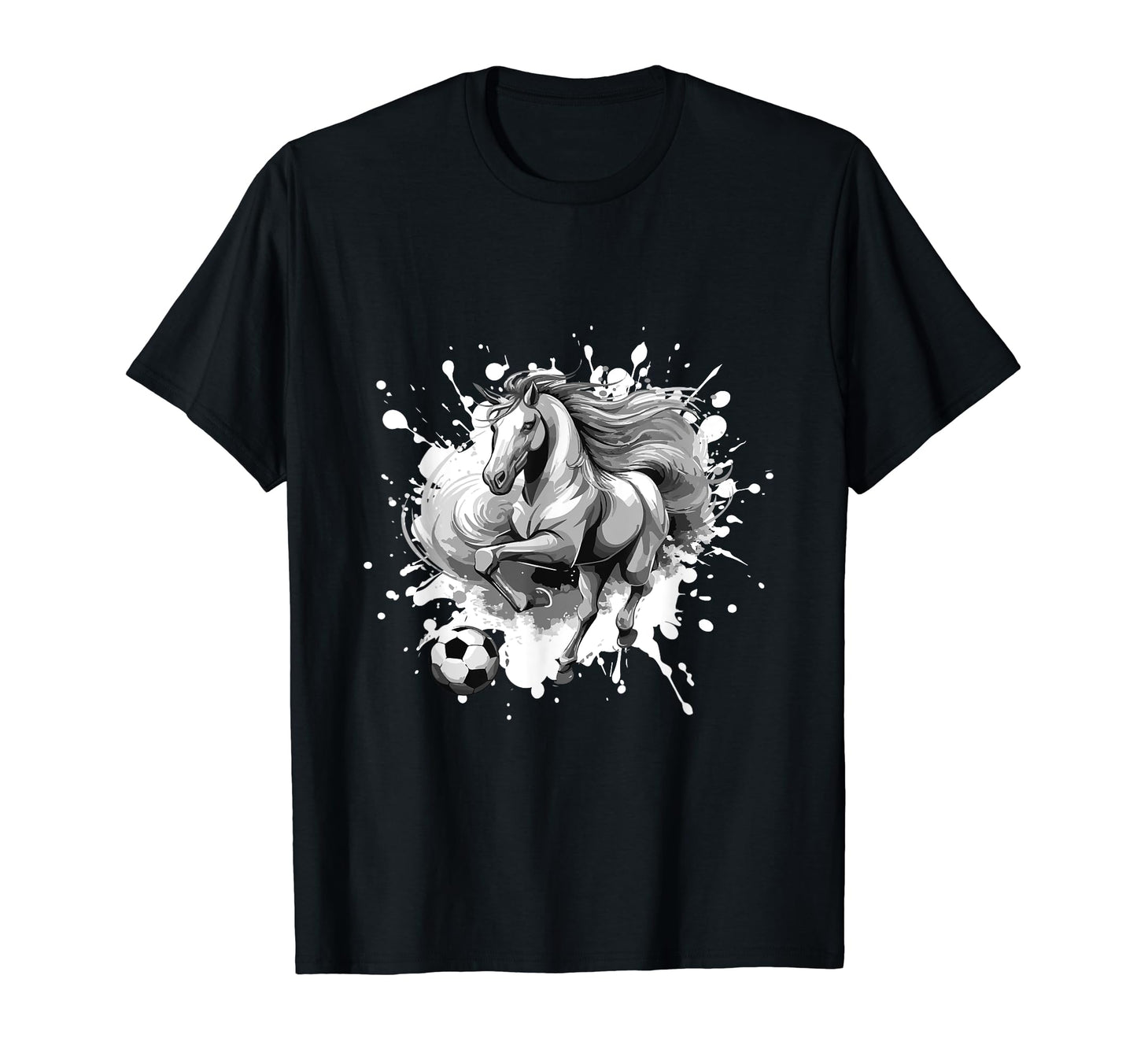 Horse Playing Soccer Animal Soccer T-Shirt - Fun Novelty Design for Adults - T-Shirt, Sweatshirt, Hoodie
