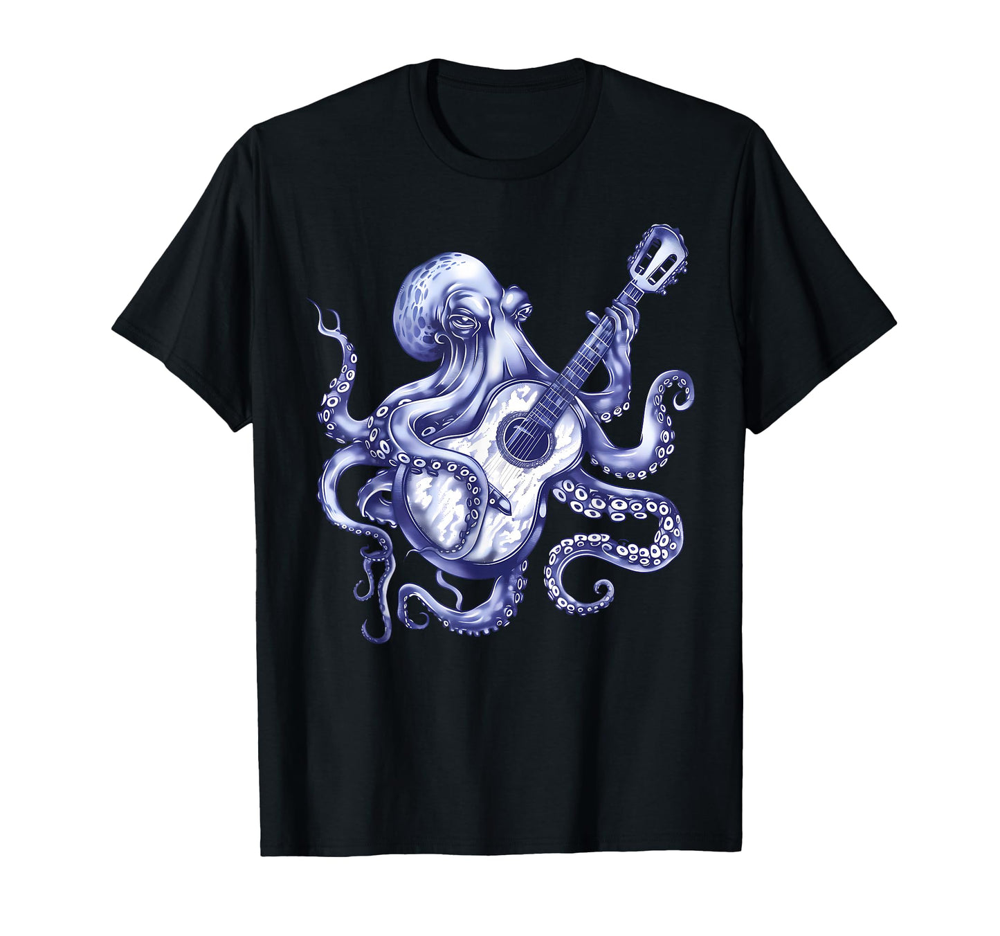 Octopus Playing Guitar Funny Rocker T-Shirt - Streetwear Style Men Women - T-Shirt, Sweatshirt, Hoodie