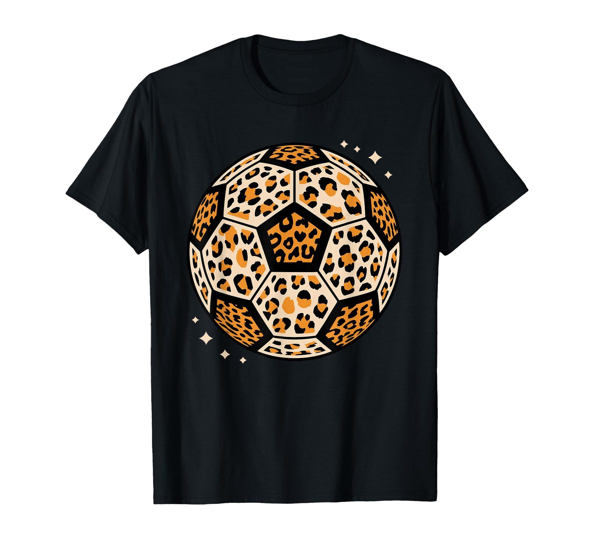 Leopard Pattern Soccer Ball Football T-Shirt - Aesthetic Graphic Unisex - T-Shirt, Sweatshirt, Hoodie