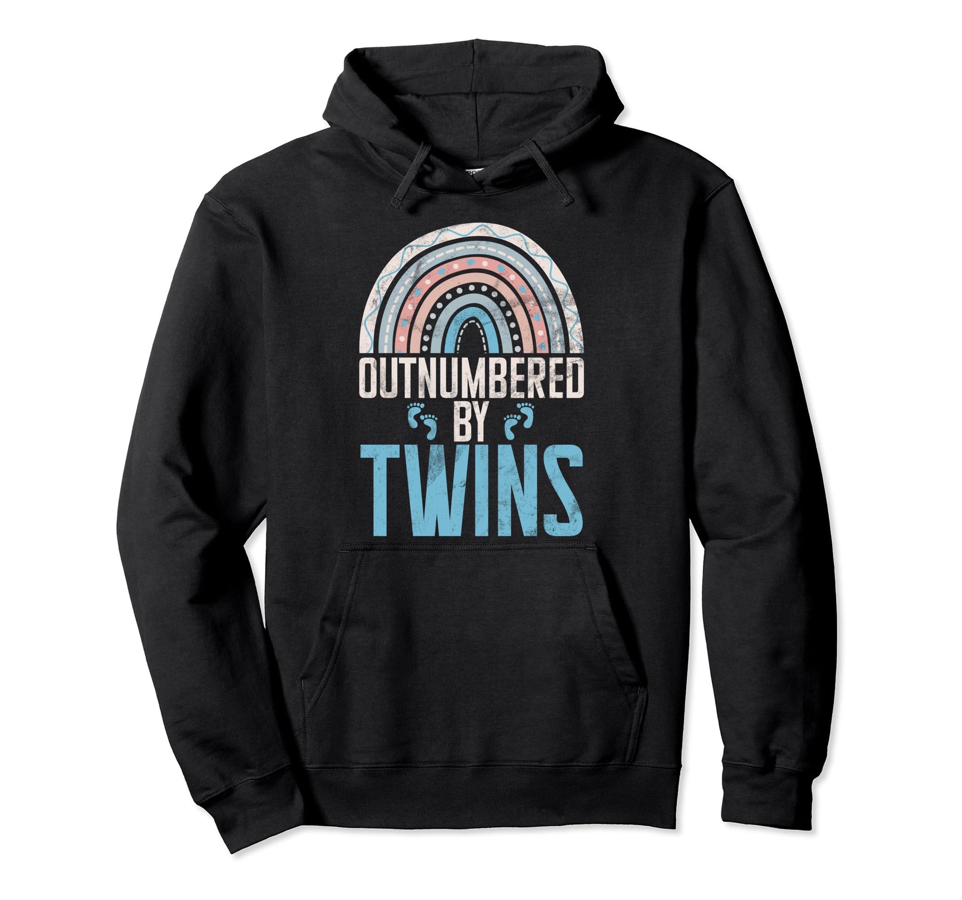 Outnumbered Twins Twin Dad Hoodie - Unique Graphic Men Women - T-Shirt, Sweatshirt, Hoodie