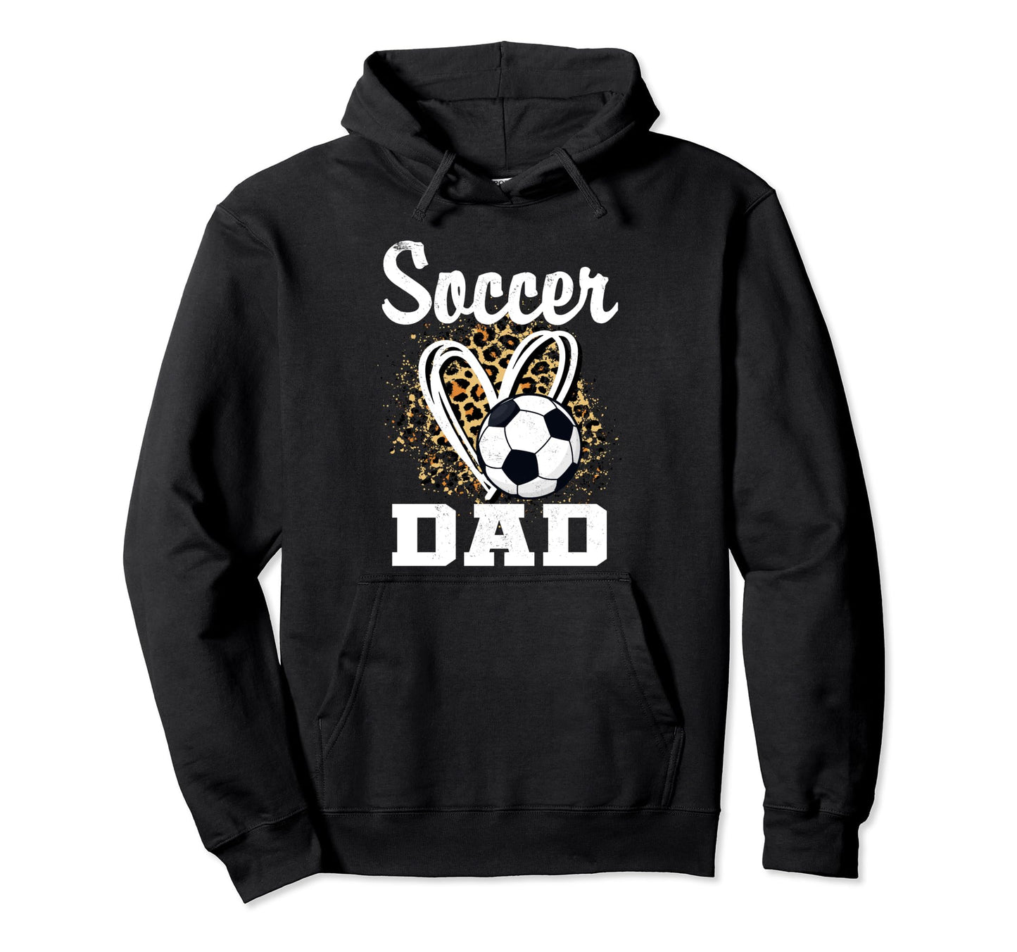 Soccer Dad Leopard Heart Matching Hoodie - Aesthetic Graphic Unisex - T-Shirt, Sweatshirt, Hoodie