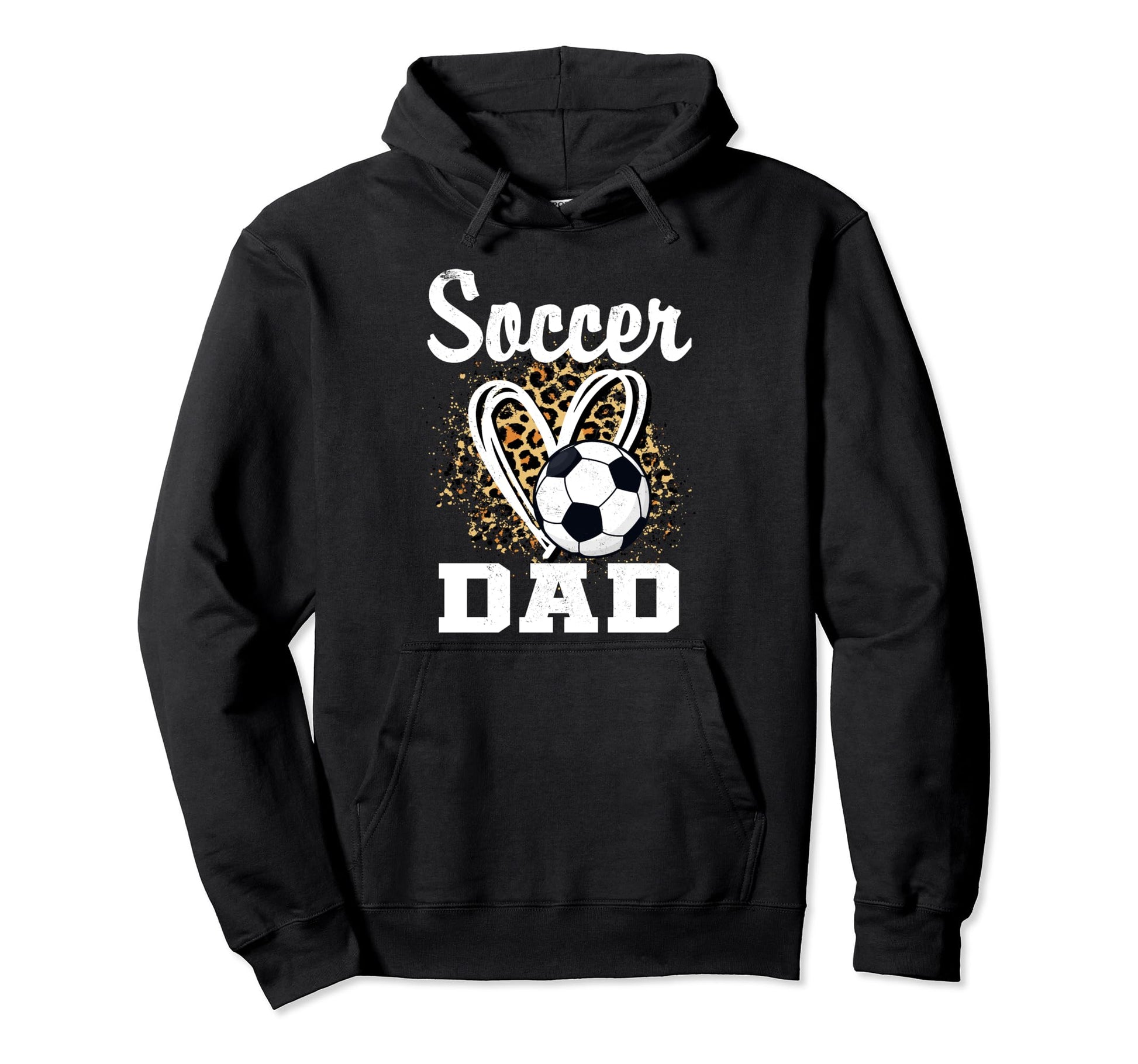 Soccer Dad Leopard Heart Matching Hoodie - Aesthetic Graphic Unisex - T-Shirt, Sweatshirt, Hoodie
