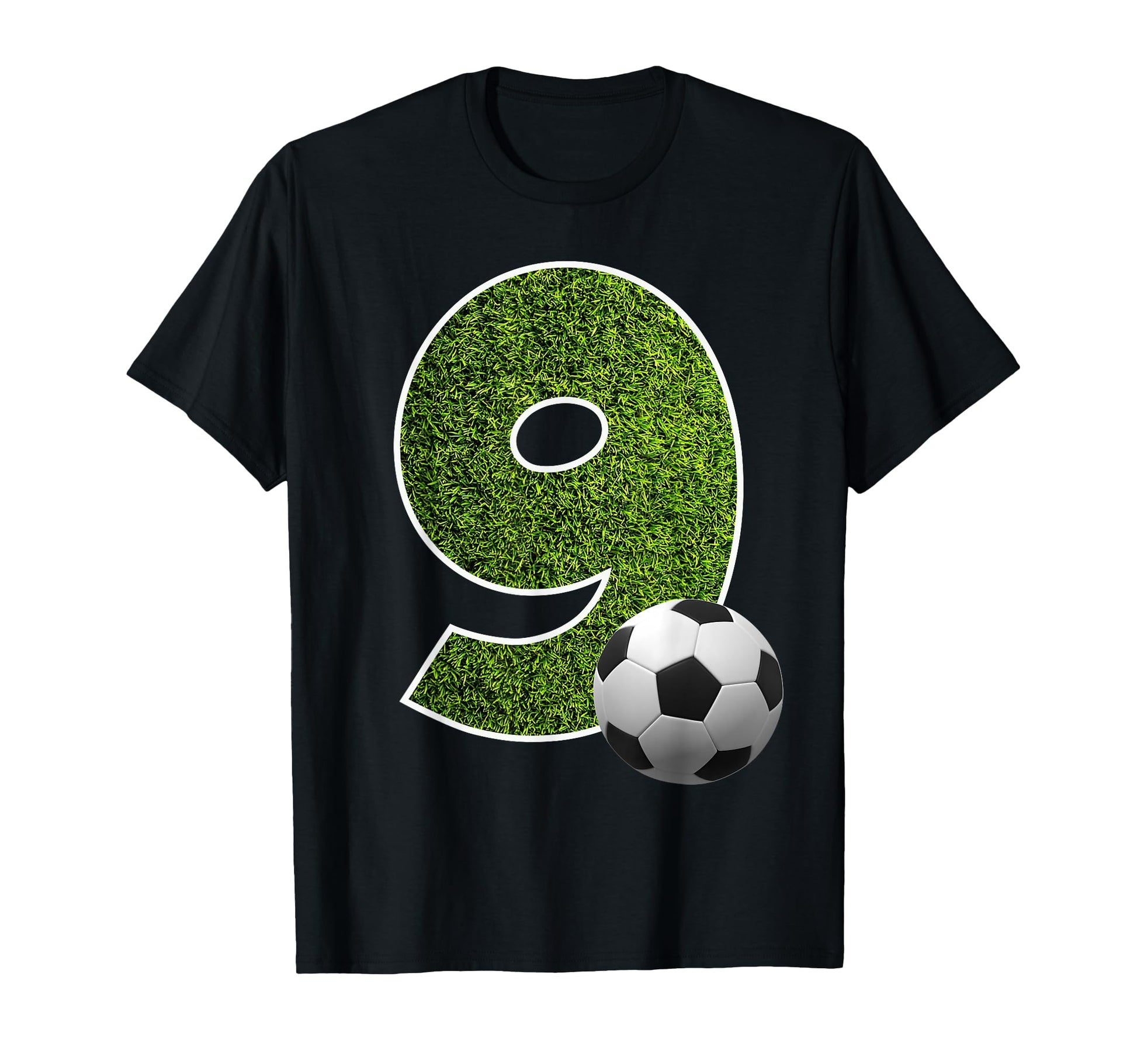 Number 9 Years Soccer 9Th Birthday T-Shirt - Graphic Print Unisex - T-Shirt, Sweatshirt, Hoodie