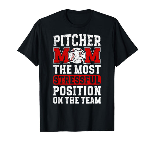 Baseball Pitcher Mom Funny Mom T-Shirt - Streetwear Style Men Women - T-Shirt, Sweatshirt, Hoodie