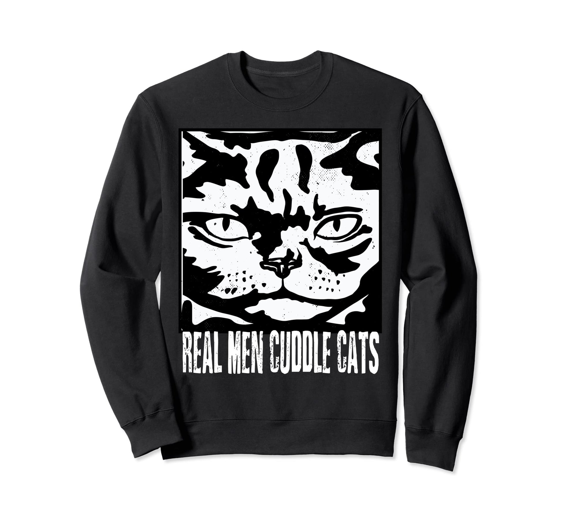 Real Cuddle Cats Mens Cat Daddy Dad Sweatshirt - Graphic Print Unisex - T-Shirt, Sweatshirt, Hoodie