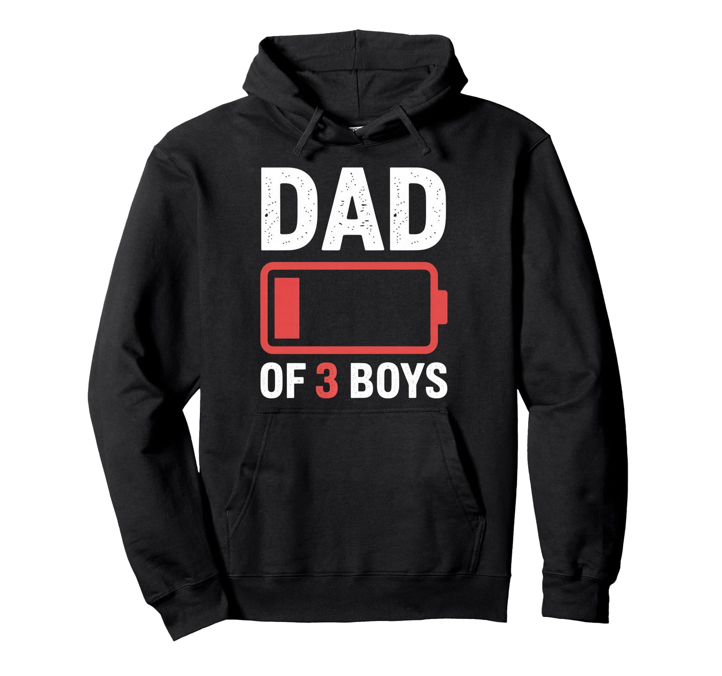 Dad 3 Funny Exhausted Father Hoodie - Custom Art Print for Adults - T-Shirt, Sweatshirt, Hoodie