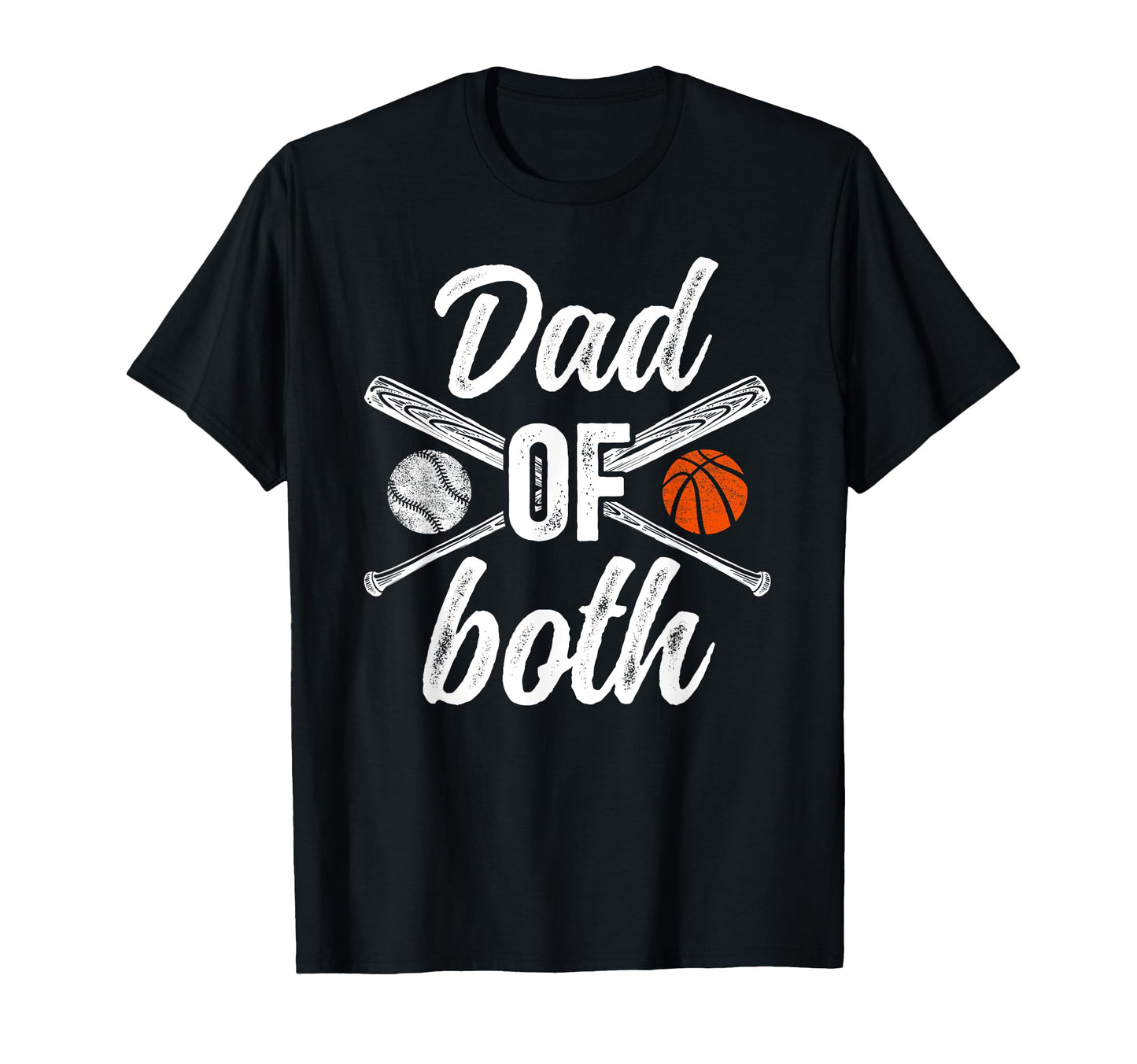 Dad Both Baseball Basketball Dad Ballers T-Shirt - Trendy Graphic Men Women - T-Shirt, Sweatshirt, Hoodie