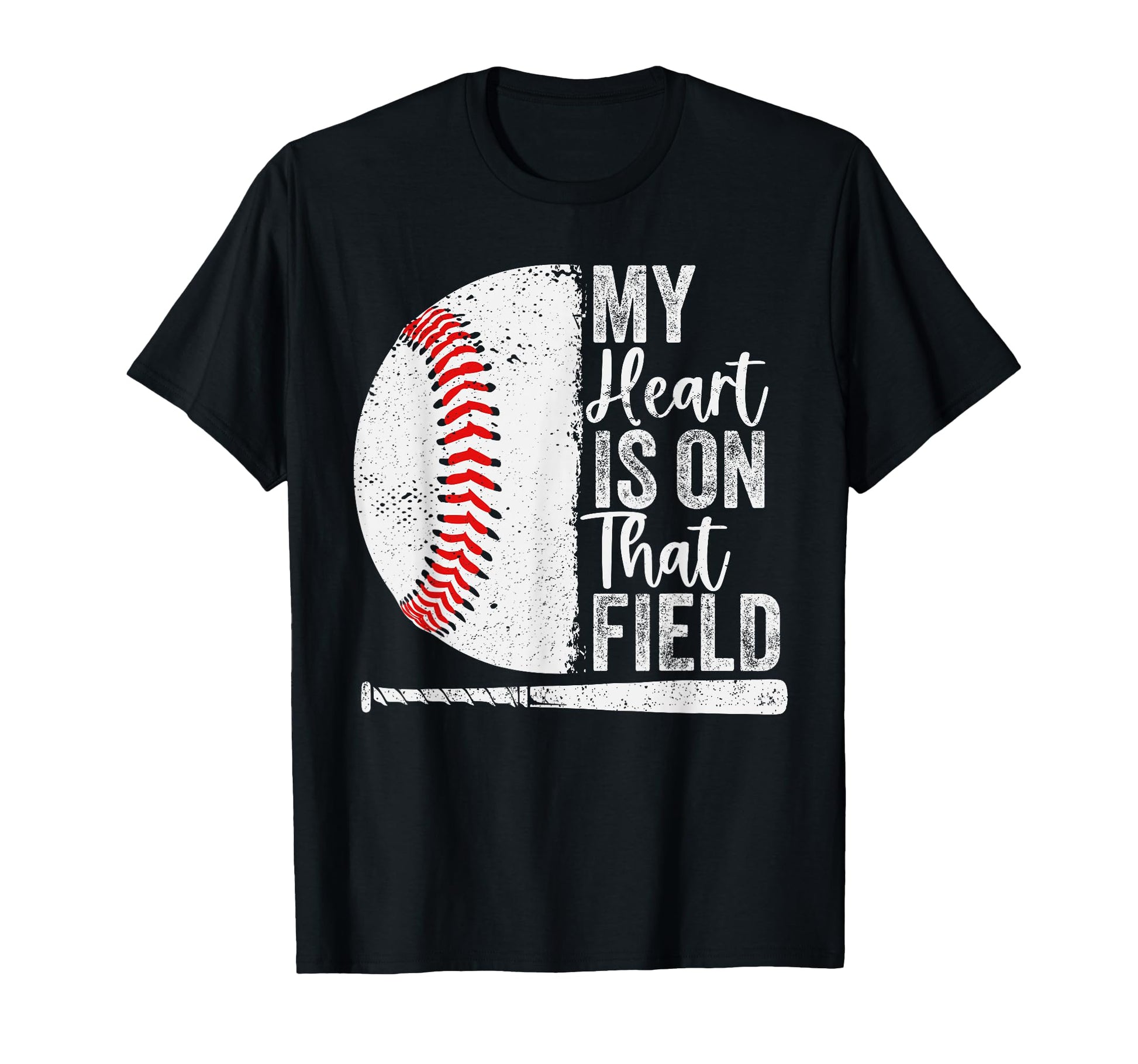 My Heart Is That Baseball Field Proud T-Shirt - Fun Novelty Design Unisex - T-Shirt, Sweatshirt, Hoodie