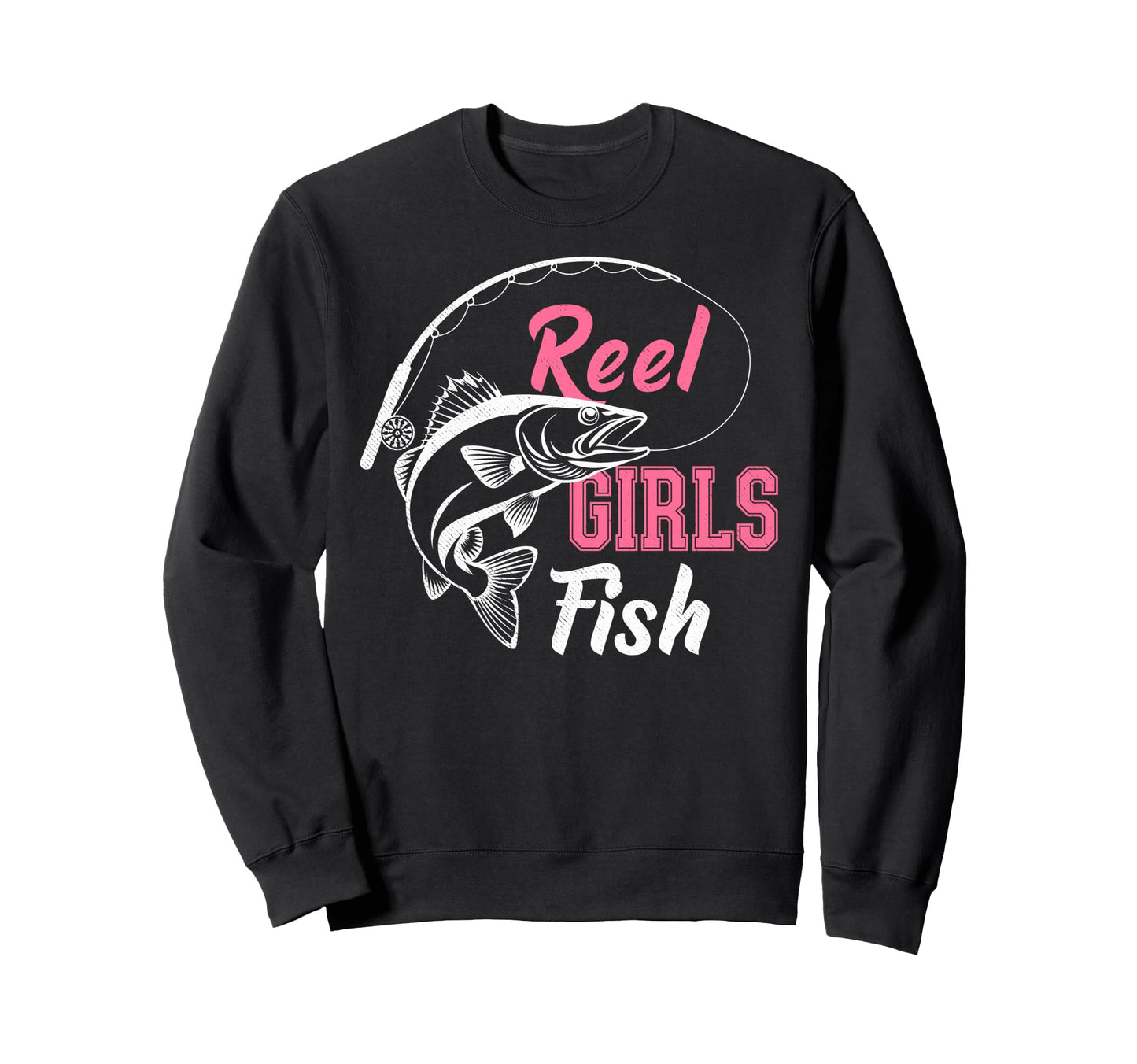 Reel Fish Fisher Mom Bass Fishing Sweatshirt - Custom Art Print Men Women - T-Shirt, Sweatshirt, Hoodie