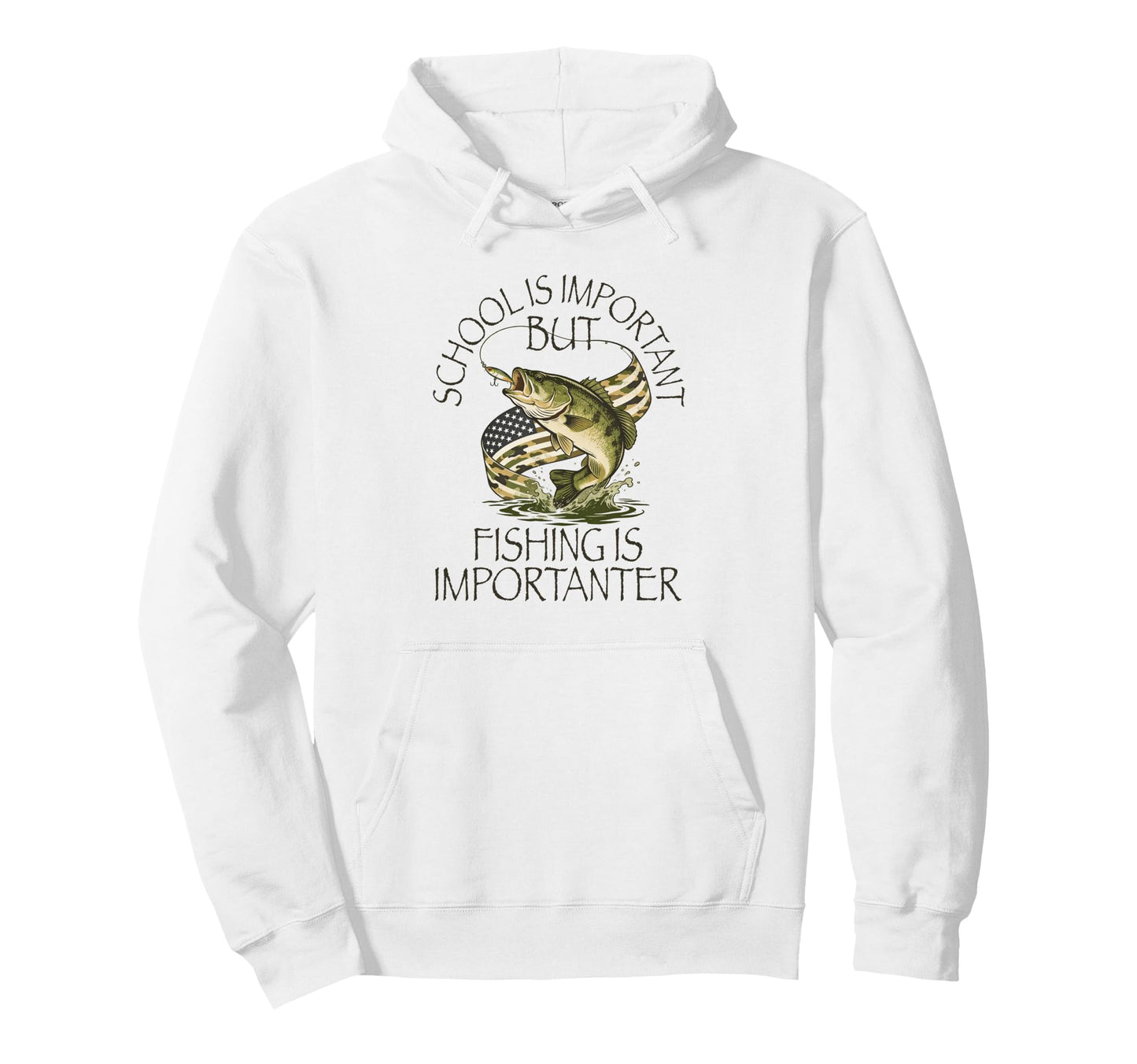 School Is Important But Fishing Funny Hoodie - Fun Novelty Design Unisex - T-Shirt, Sweatshirt, Hoodie