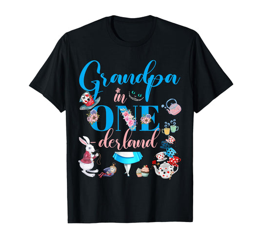 Alice Onederland Family Grandpa Birthday T-Shirt - Unique Graphic Unisex - T-Shirt, Sweatshirt, Hoodie