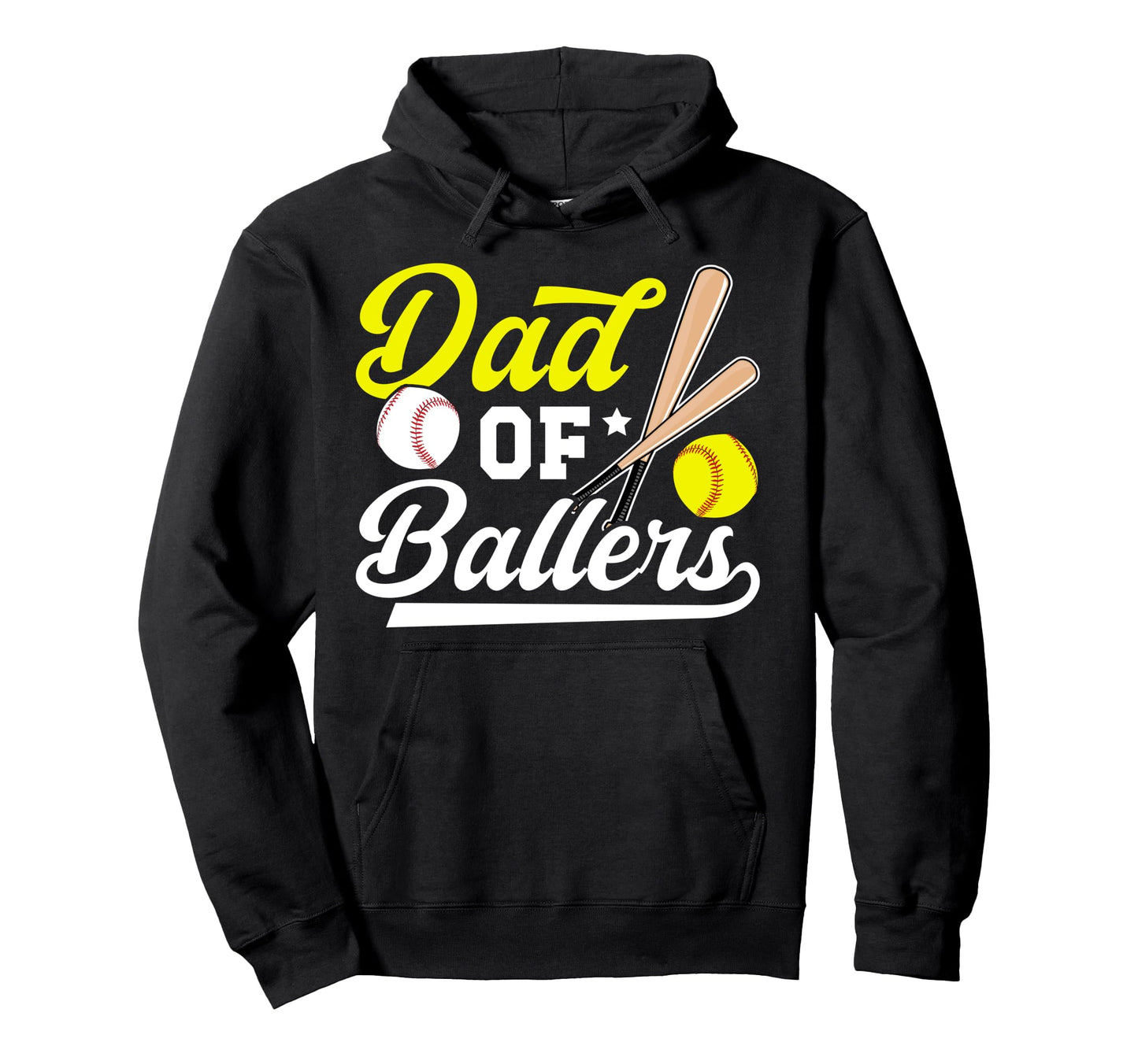 Dad Ballers Softball Baseball Dad Hoodie - Streetwear Style Unisex - T-Shirt, Sweatshirt, Hoodie