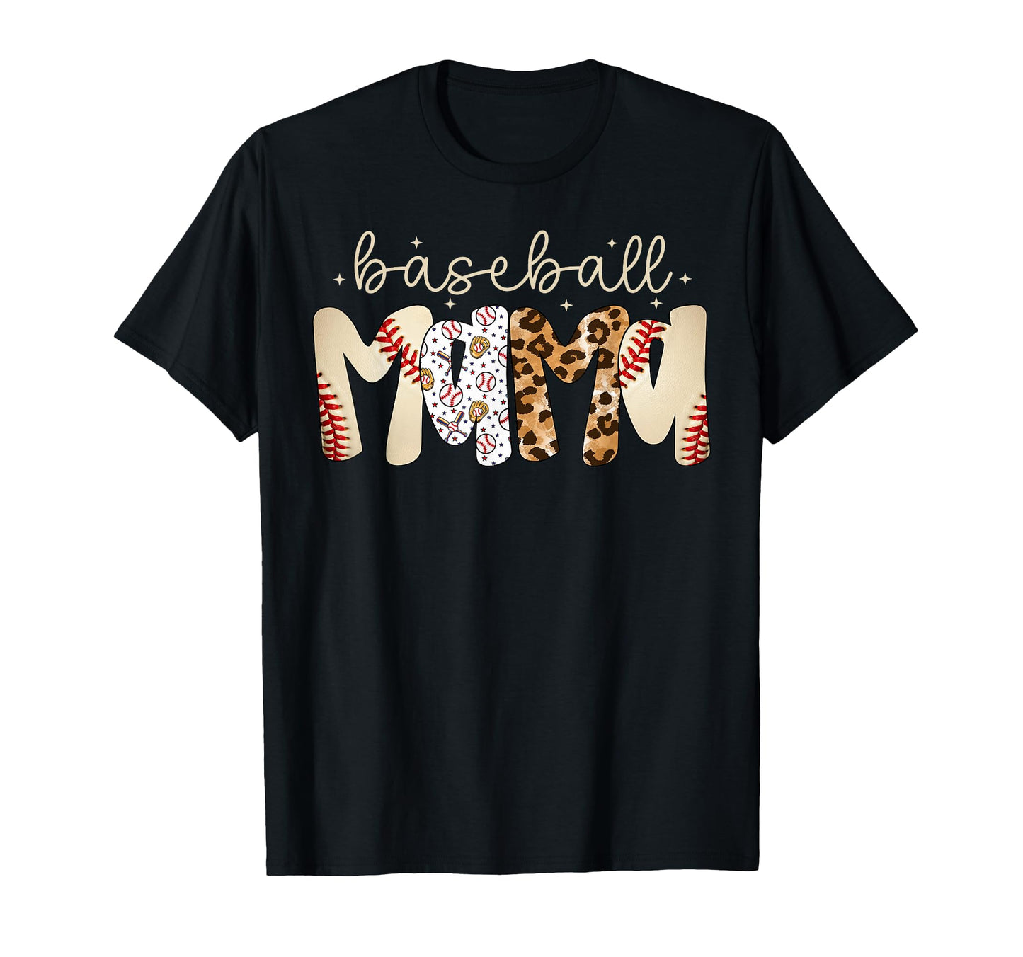 Baseball Mama Leopard Baseball Mom T-Shirt - Aesthetic Graphic Men Women - T-Shirt, Sweatshirt, Hoodie
