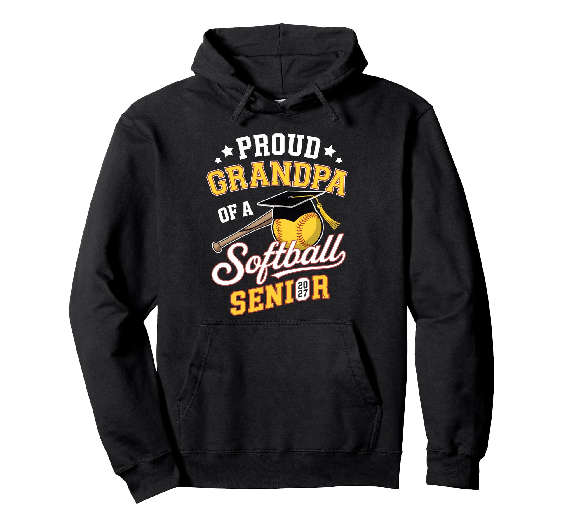 Proud Grandpa Softball Senior 2027 Hoodie - Trendy Graphic Men Women - T-Shirt, Sweatshirt, Hoodie