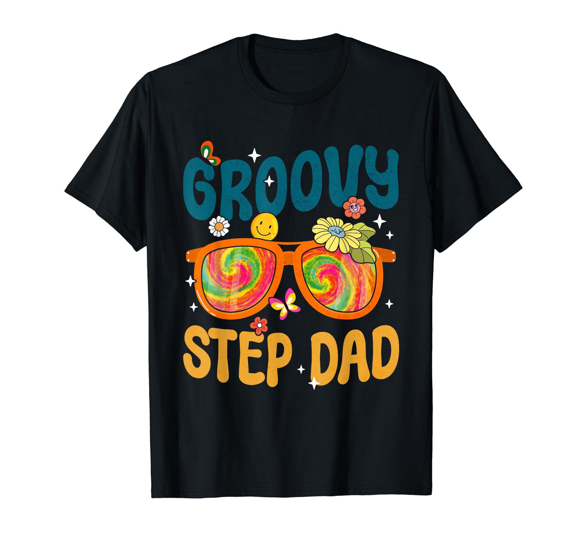 Groovy Step Dad Tie Dye Gifts T-Shirt - Casual Everyday Wear for Adults - T-Shirt, Sweatshirt, Hoodie