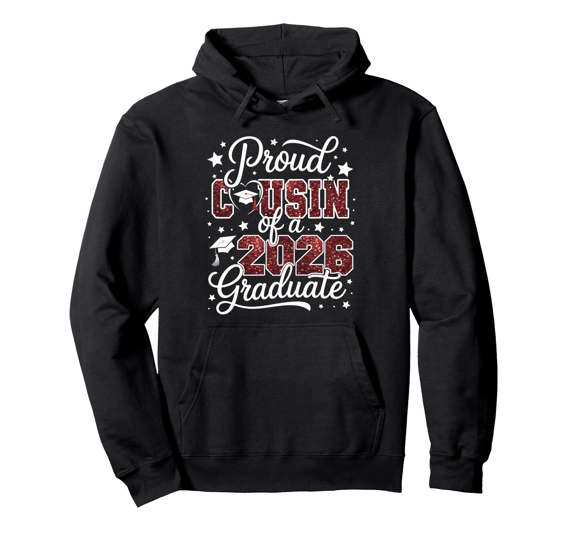 Proud Cousin Class 2026 Graduate Senior Hoodie - Graphic Print Unisex - T-Shirt, Sweatshirt, Hoodie