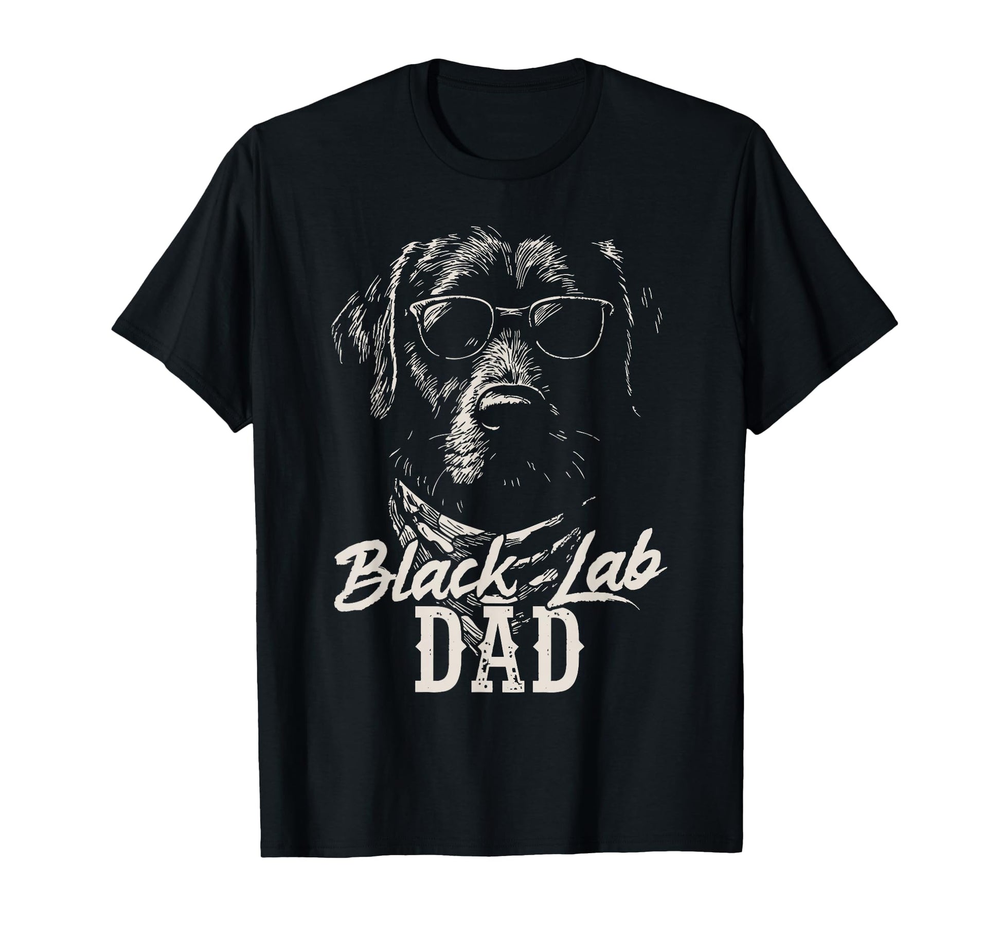 Black Lab Dad Hunting Dog Marsh T-Shirt - Fun Novelty Design for Adults - T-Shirt, Sweatshirt, Hoodie