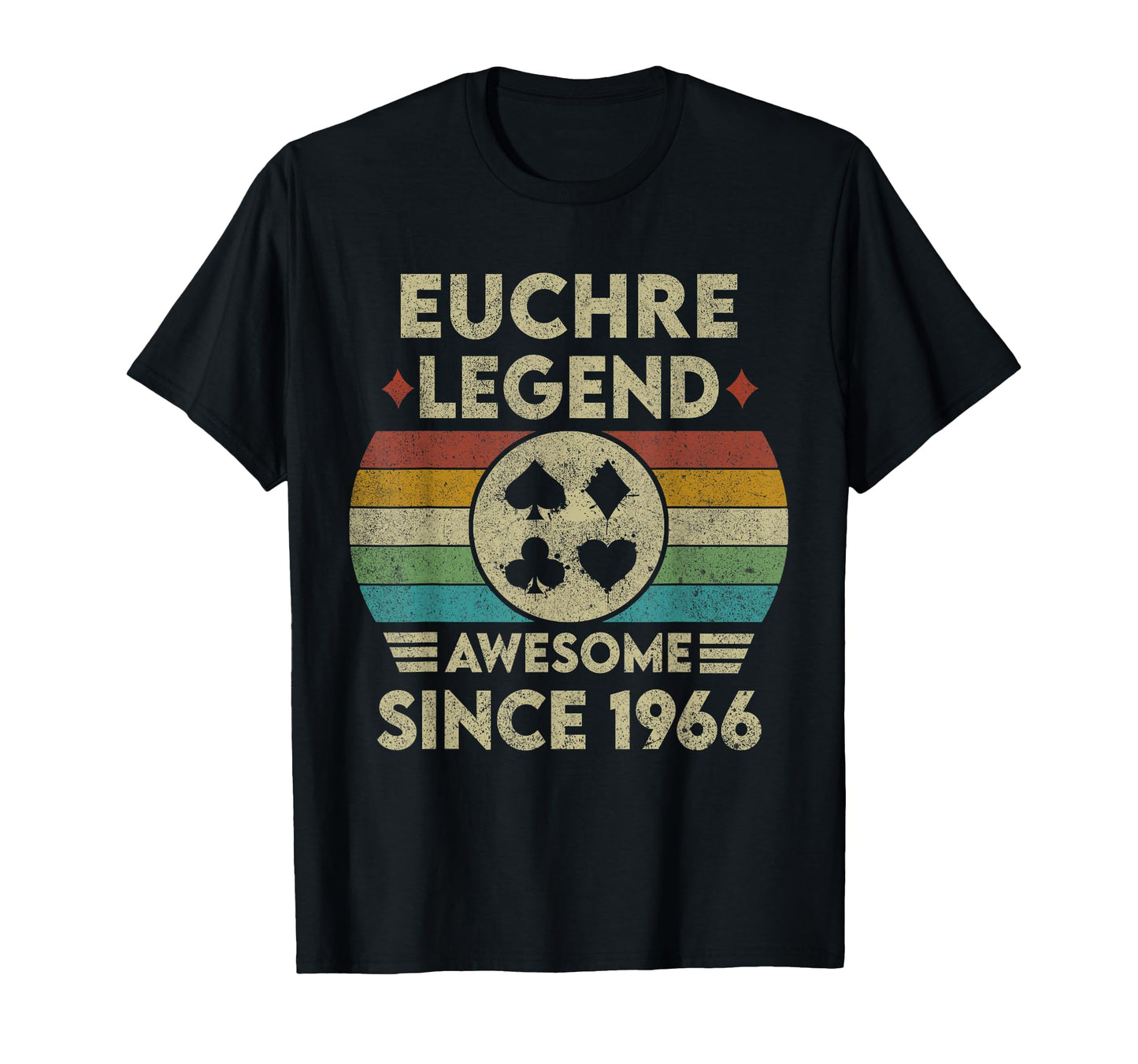 Euchre Legend 57 Years Old Awesome T-Shirt - Custom Art Print Men Women - T-Shirt, Sweatshirt, Hoodie