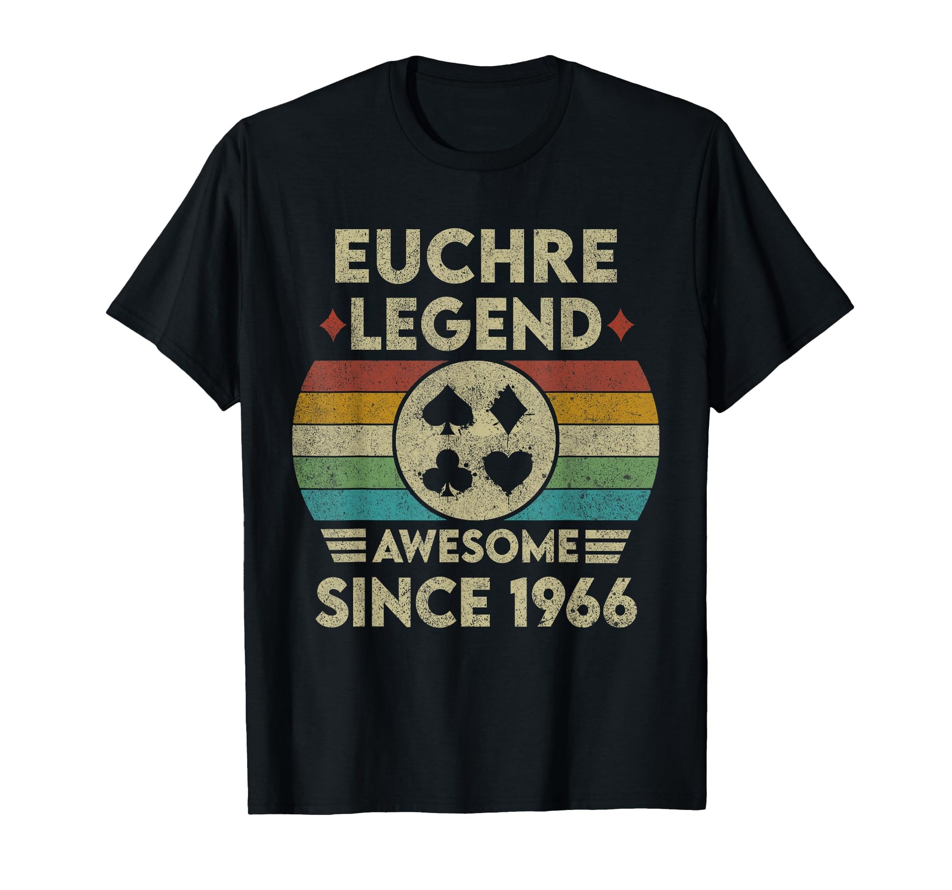 Euchre Legend 57 Years Old Awesome T-Shirt - Custom Art Print Men Women - T-Shirt, Sweatshirt, Hoodie